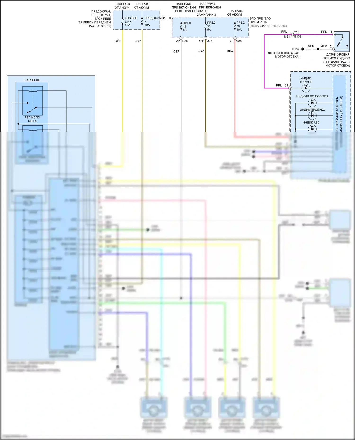 QX55 Infiniti I (2020-2024): Антиблокировочная система abs электросхема 