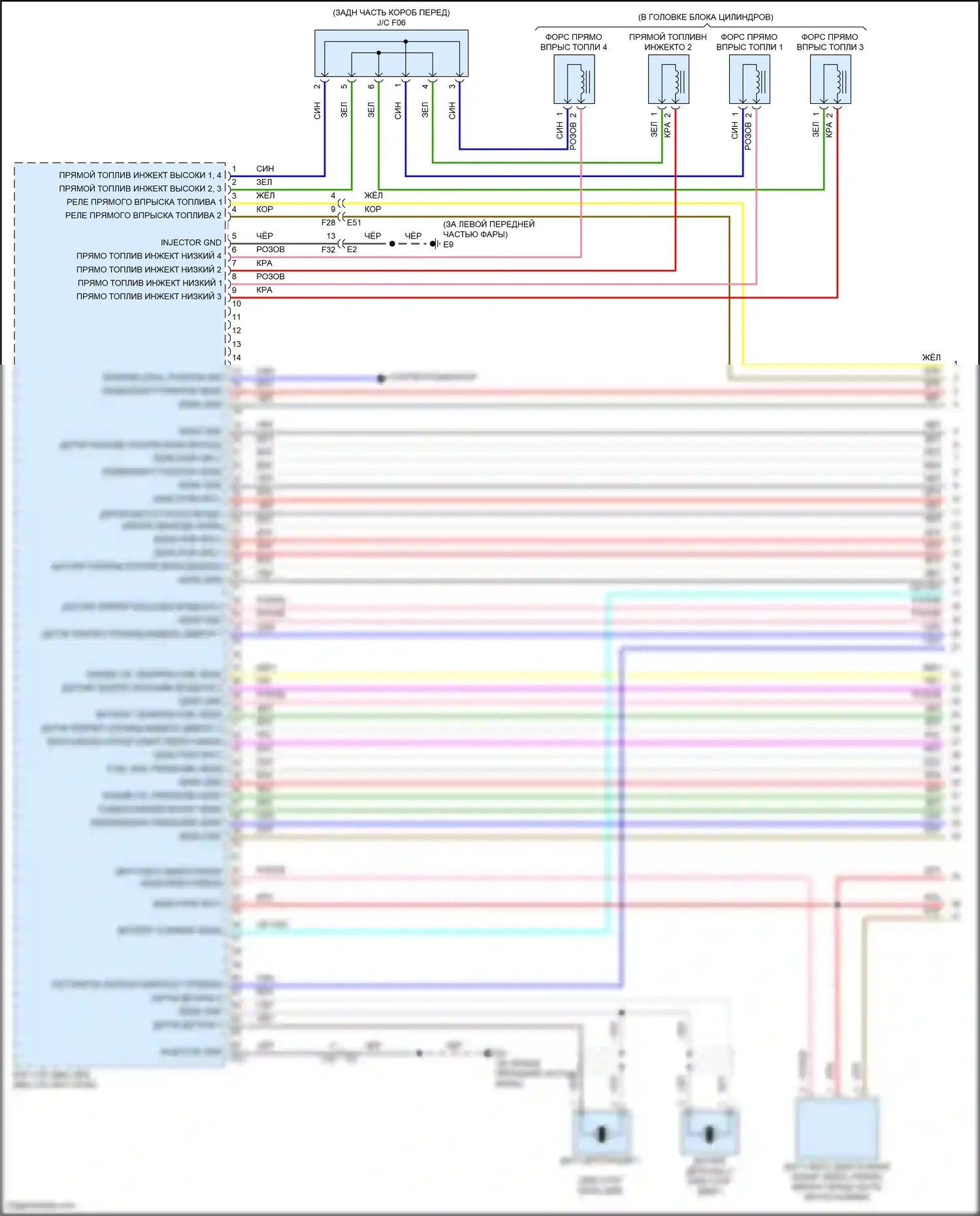 QX55 Infiniti I (2020-2024): Электросхема двигателя 2.0л турбо (1 из 9) 