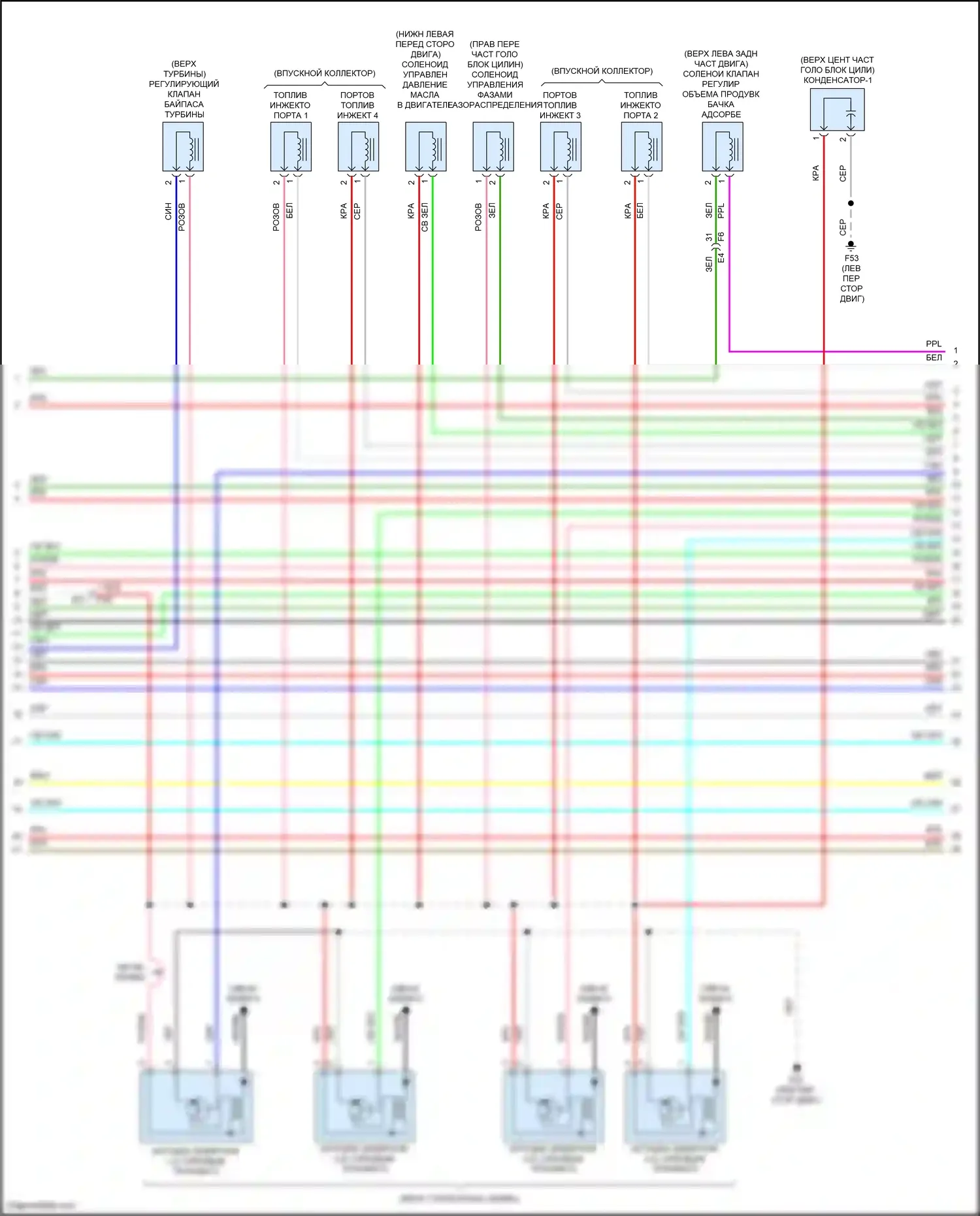QX55 Infiniti I (2020-2024): Электросхема двигателя 2.0л турбо (5 из 9) 