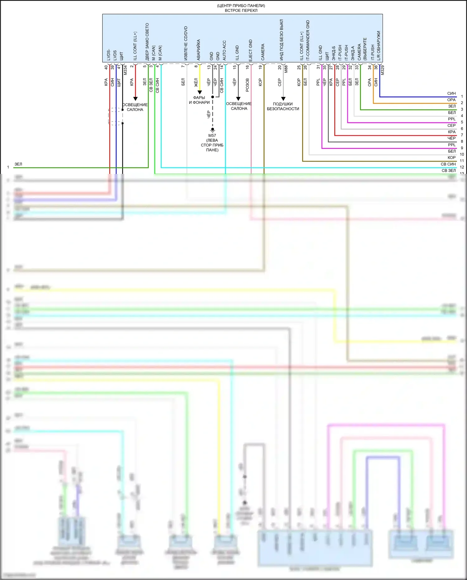 QX55 Infiniti I (2020-2024): Электросхема радиосети, с bose (4 из 6) 