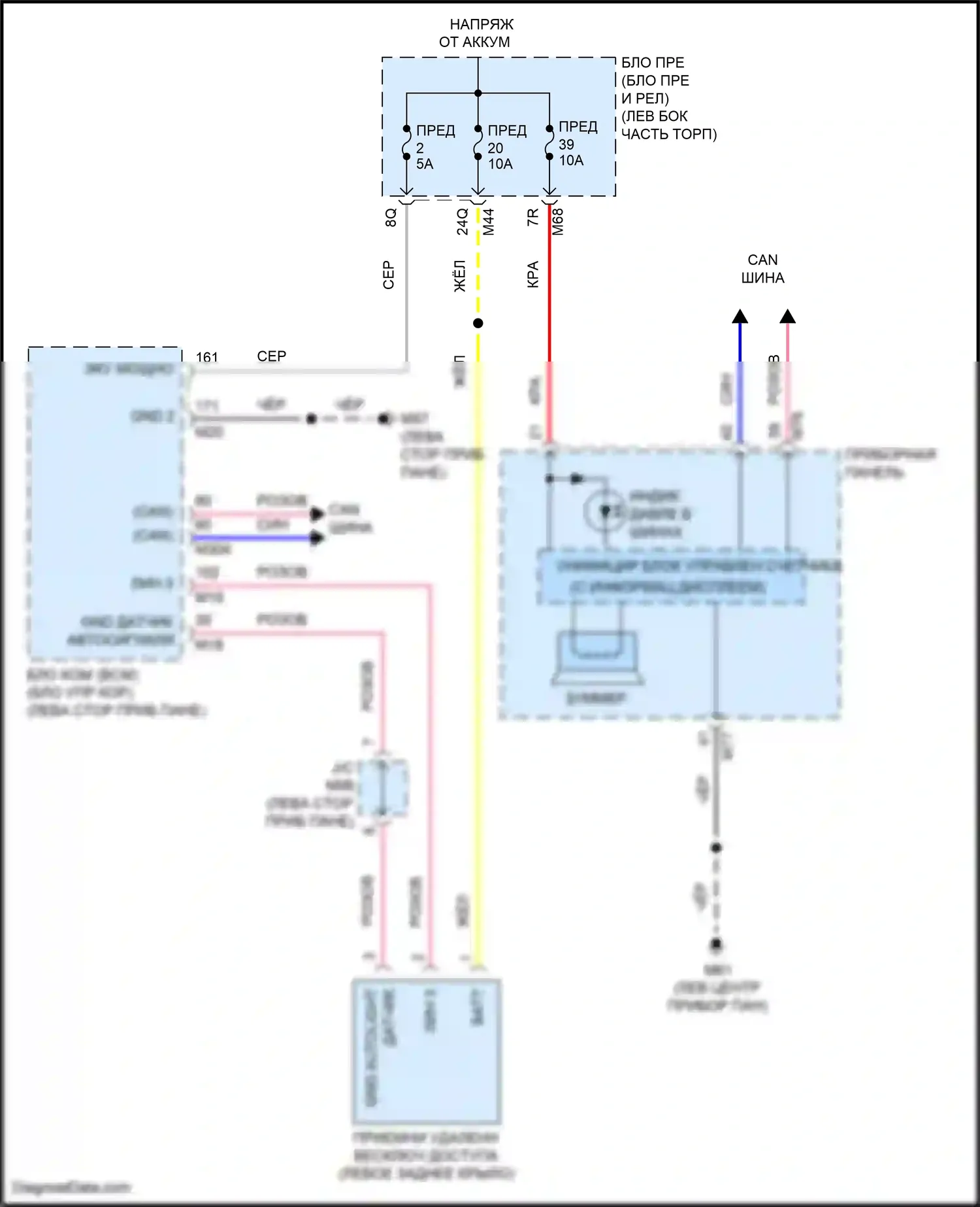 QX55 Infiniti I (2020-2024): Электросхема контроля давления в шинах 