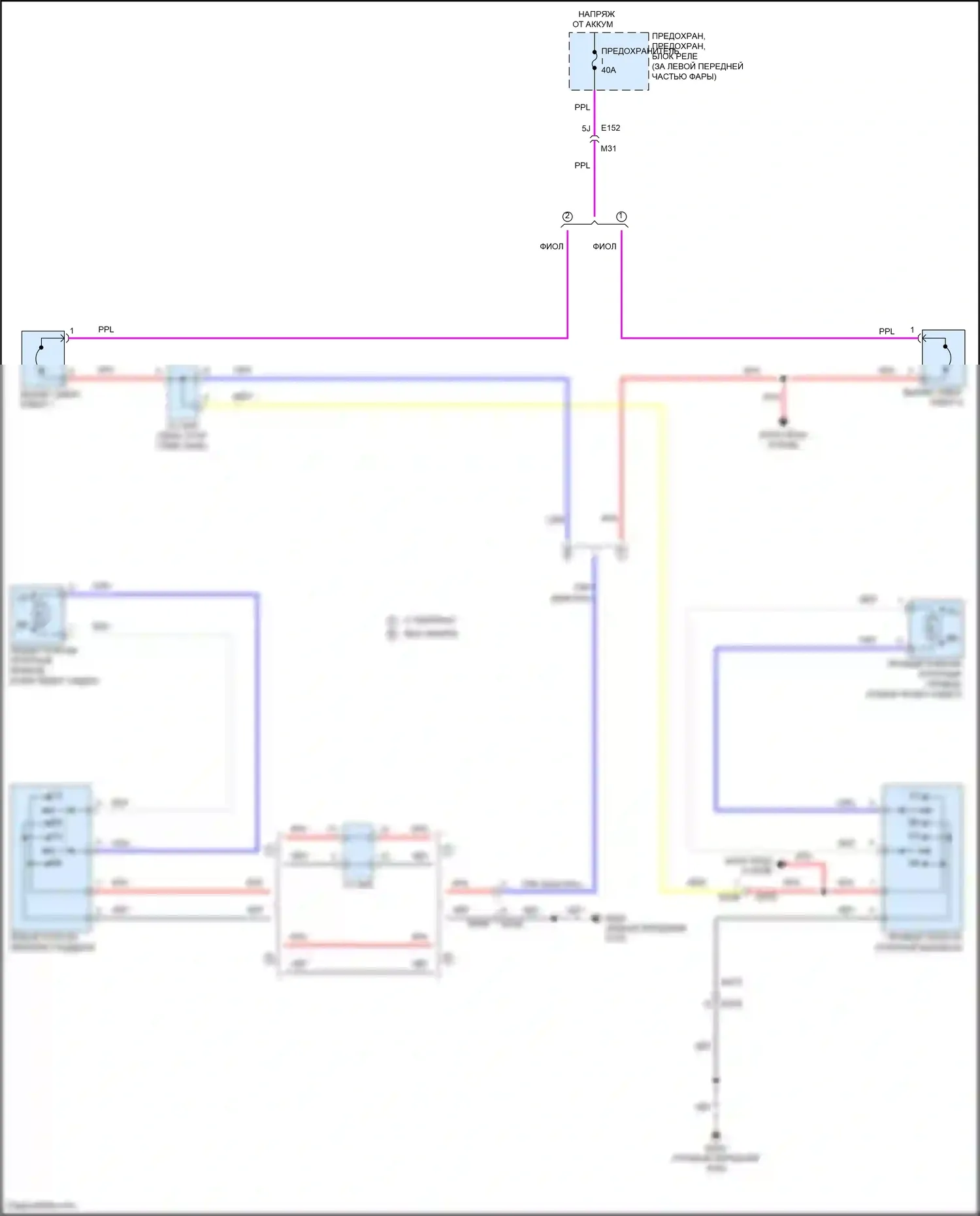 QX55 Infiniti I (2020-2024): Поясничная электросхема 