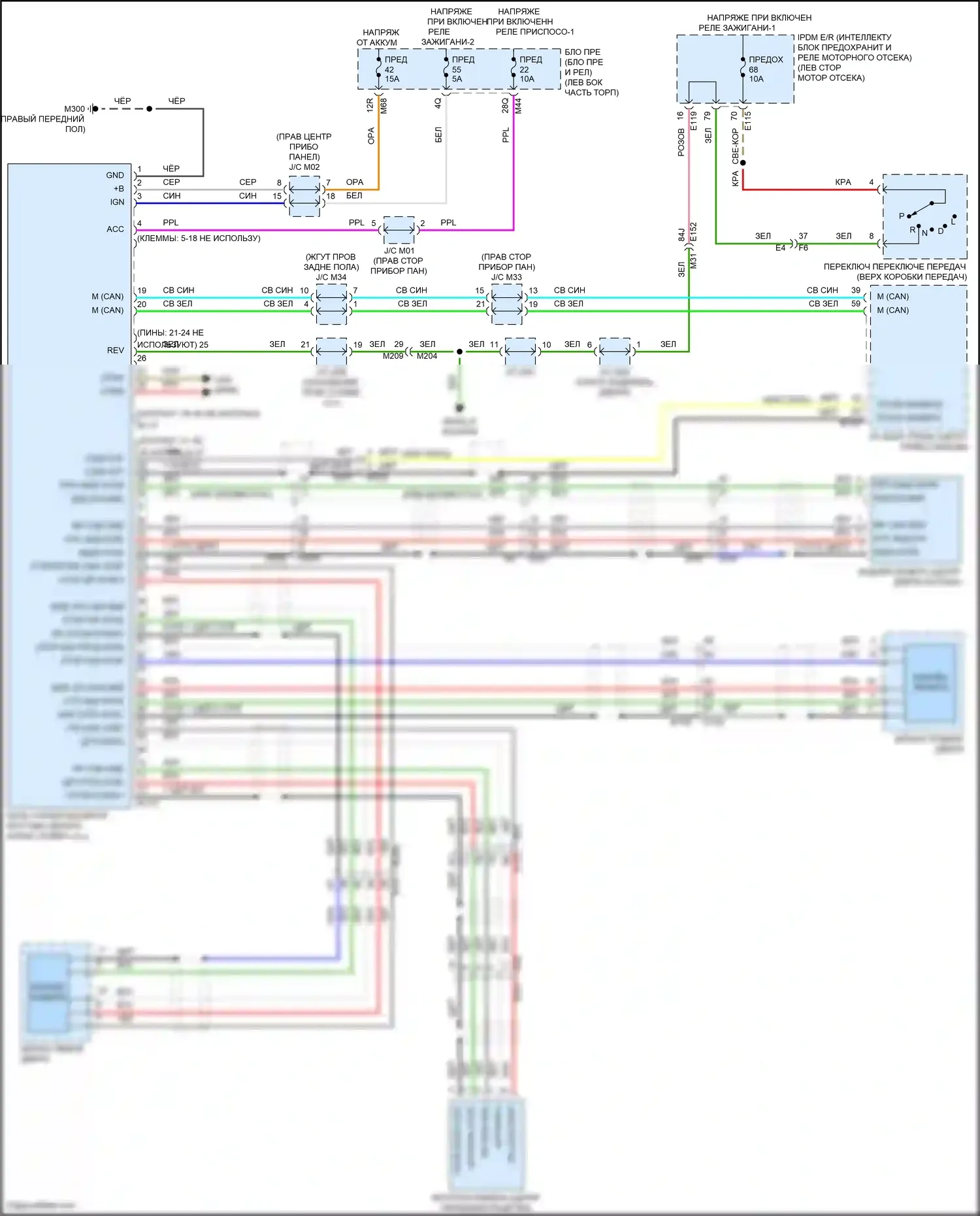 QX55 Infiniti I (2020-2024): Электросхема камеры кругового обзора 