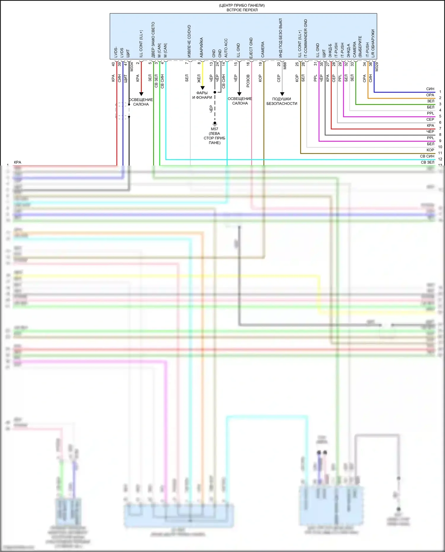 QX55 Infiniti I (2020-2024): Электросхема навигации, без bose (3 из 5) 