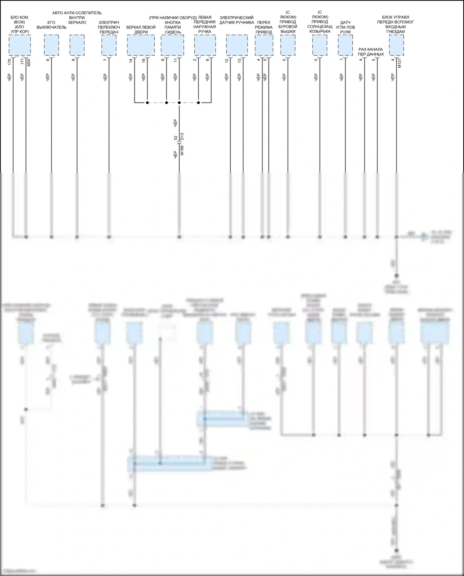 QX55 Infiniti I (2020-2024): Электросхема разводки массы (1 из 6) 