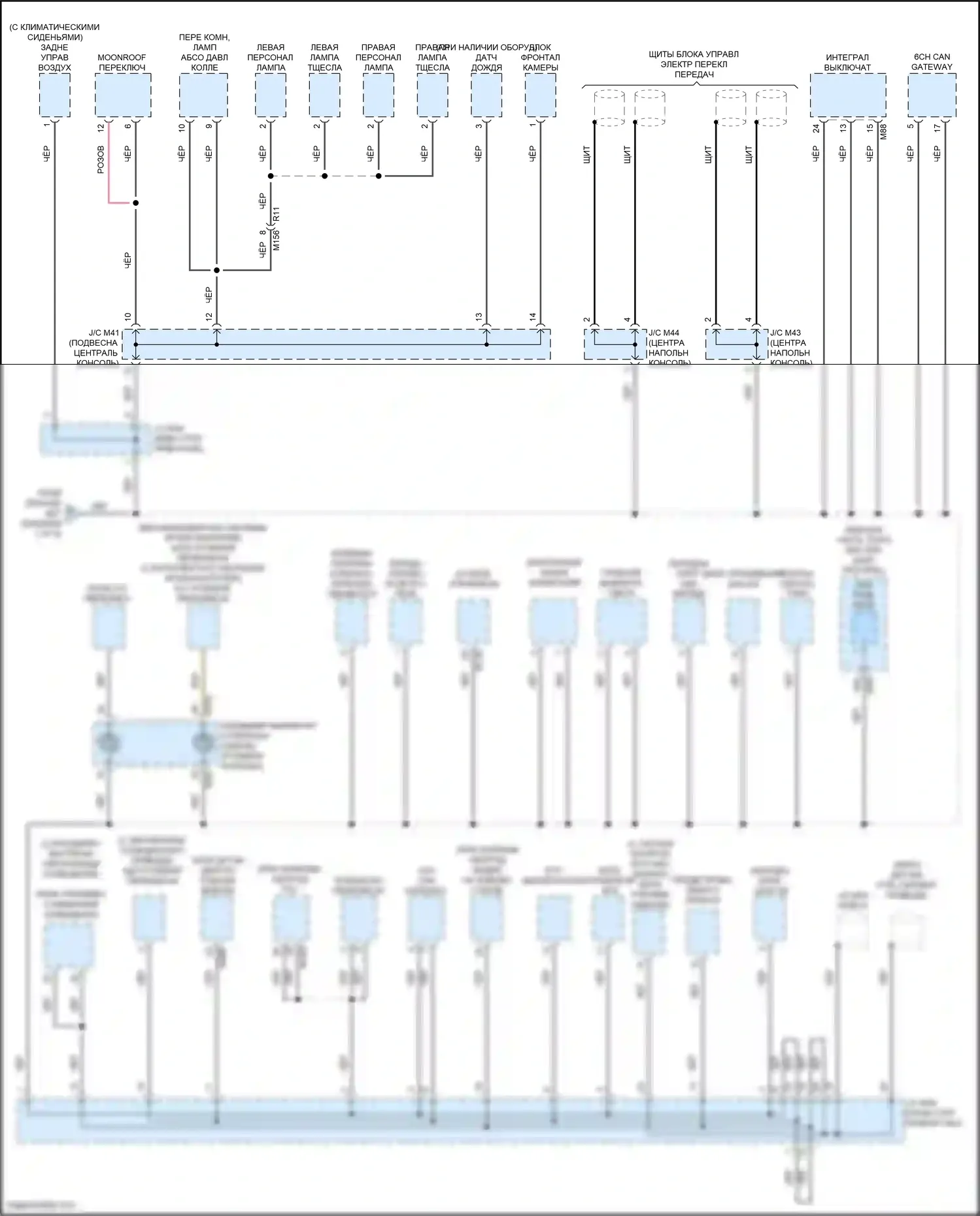 QX55 Infiniti I (2020-2024): Электросхема разводки массы (2 из 6) 