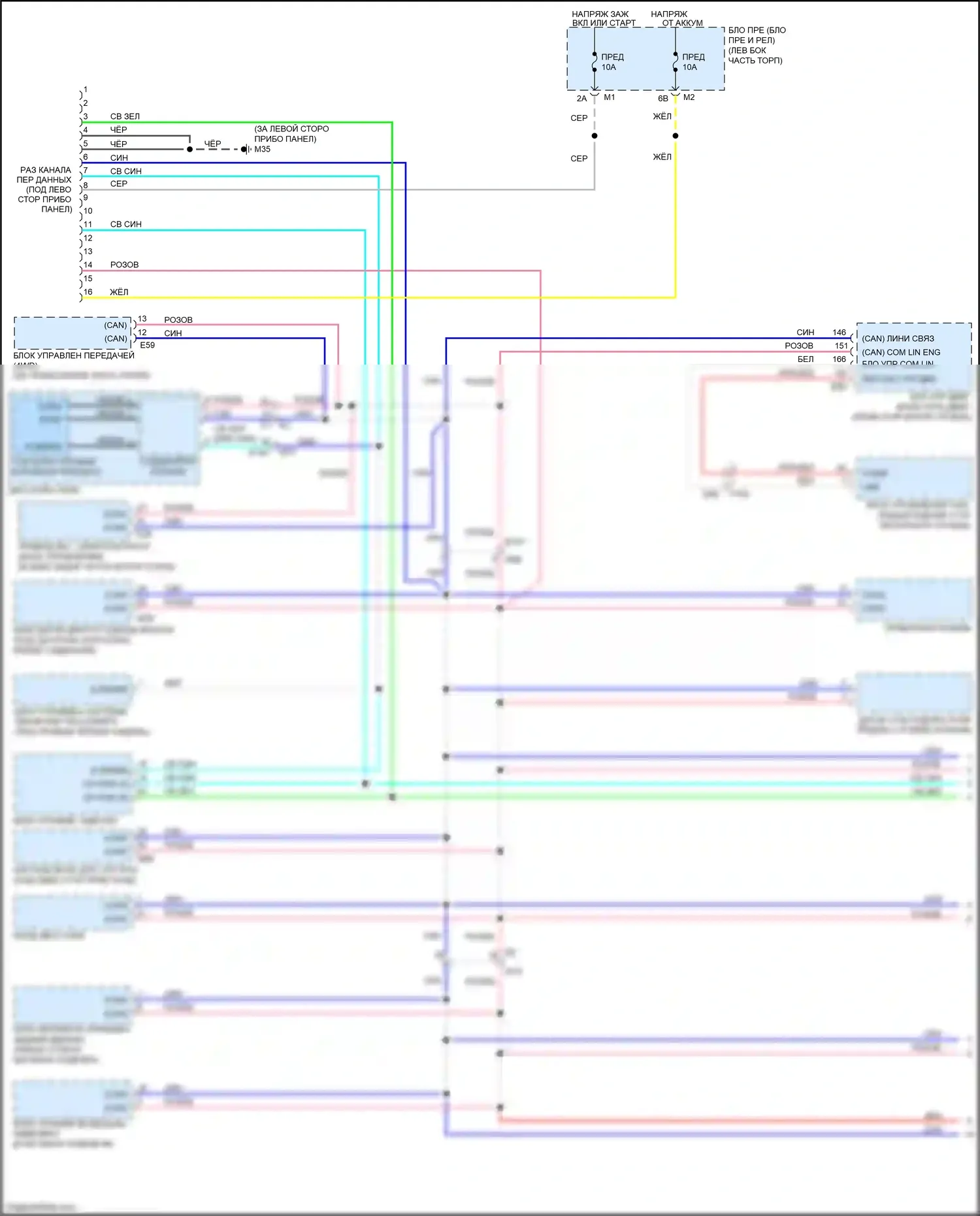QX56 Infiniti II (2010-2013): Can шина электросхема, без icc (1 из 2) 