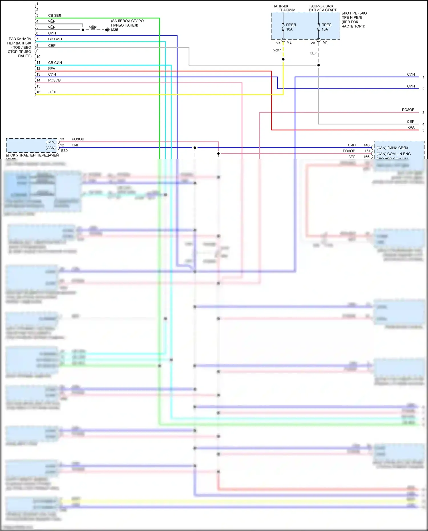 QX56 Infiniti II (2010-2013): Can шина электросхема, с icc (1 из 3) 