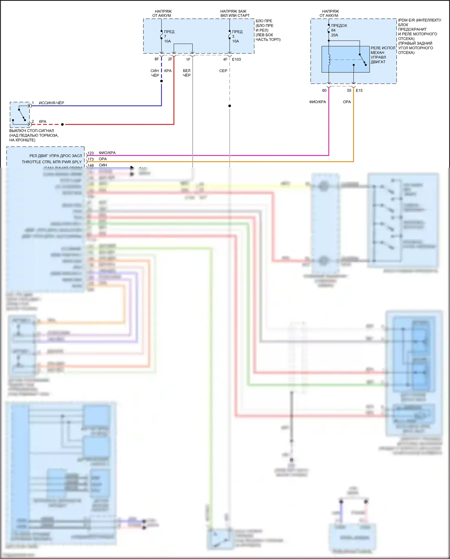 QX56 Infiniti II (2010-2013): Электросхема круиз-контроля 