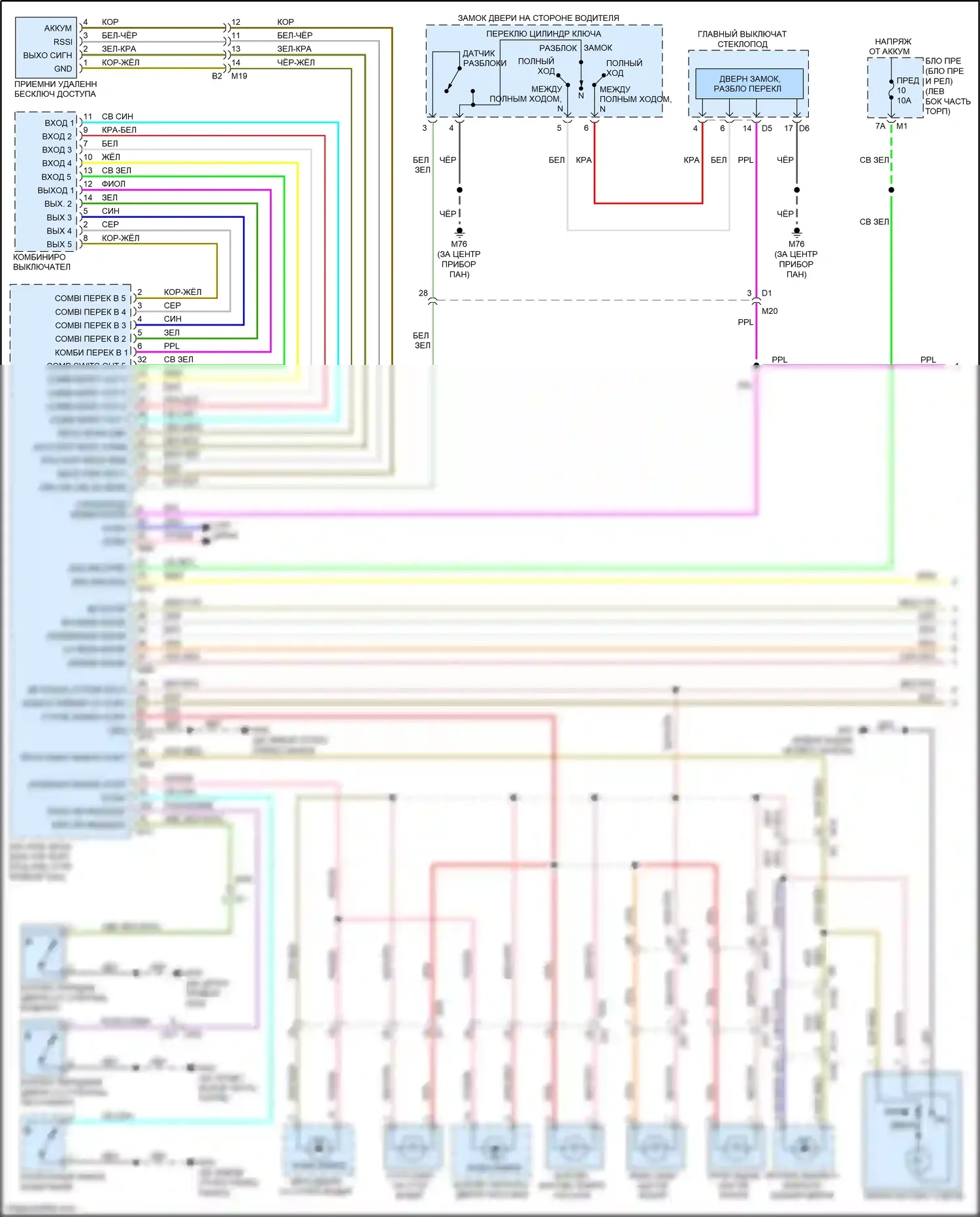 QX56 Infiniti II (2010-2013): Электросхема освещения салона (1 из 2) 