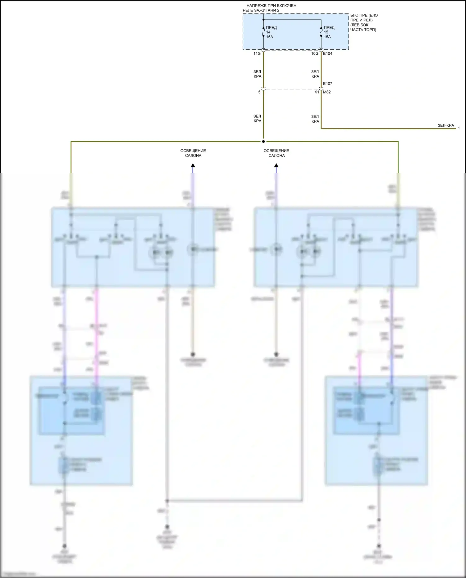 QX56 Infiniti II (2010-2013): Электросхема обогреваемых сидений (1 из 2) 