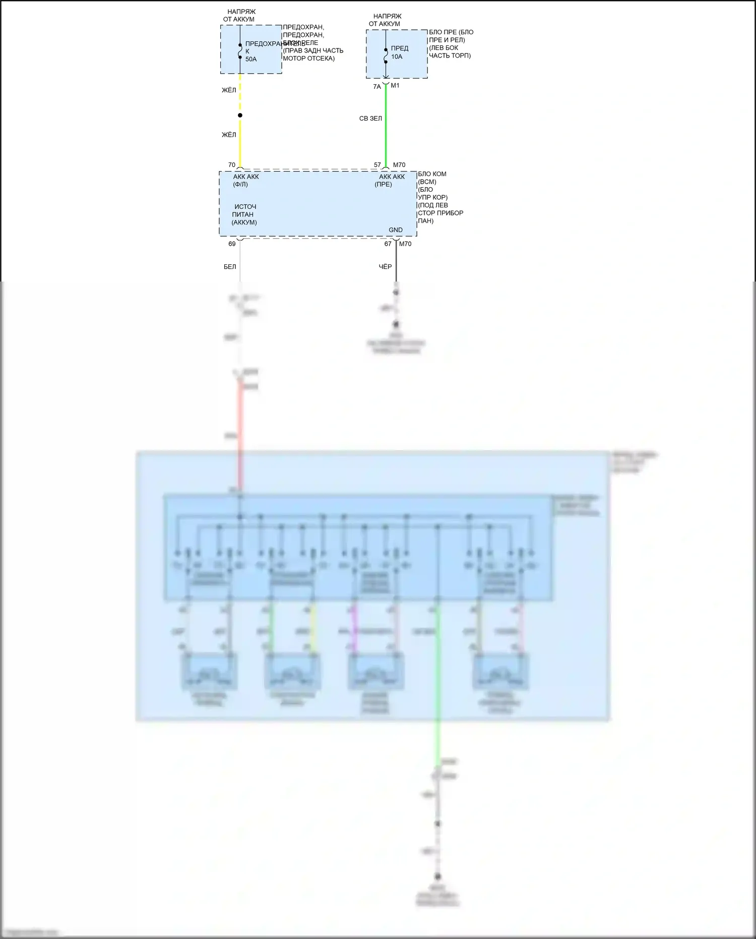 QX56 Infiniti II (2010-2013): Электросхема сиденья питания для пассажиров 