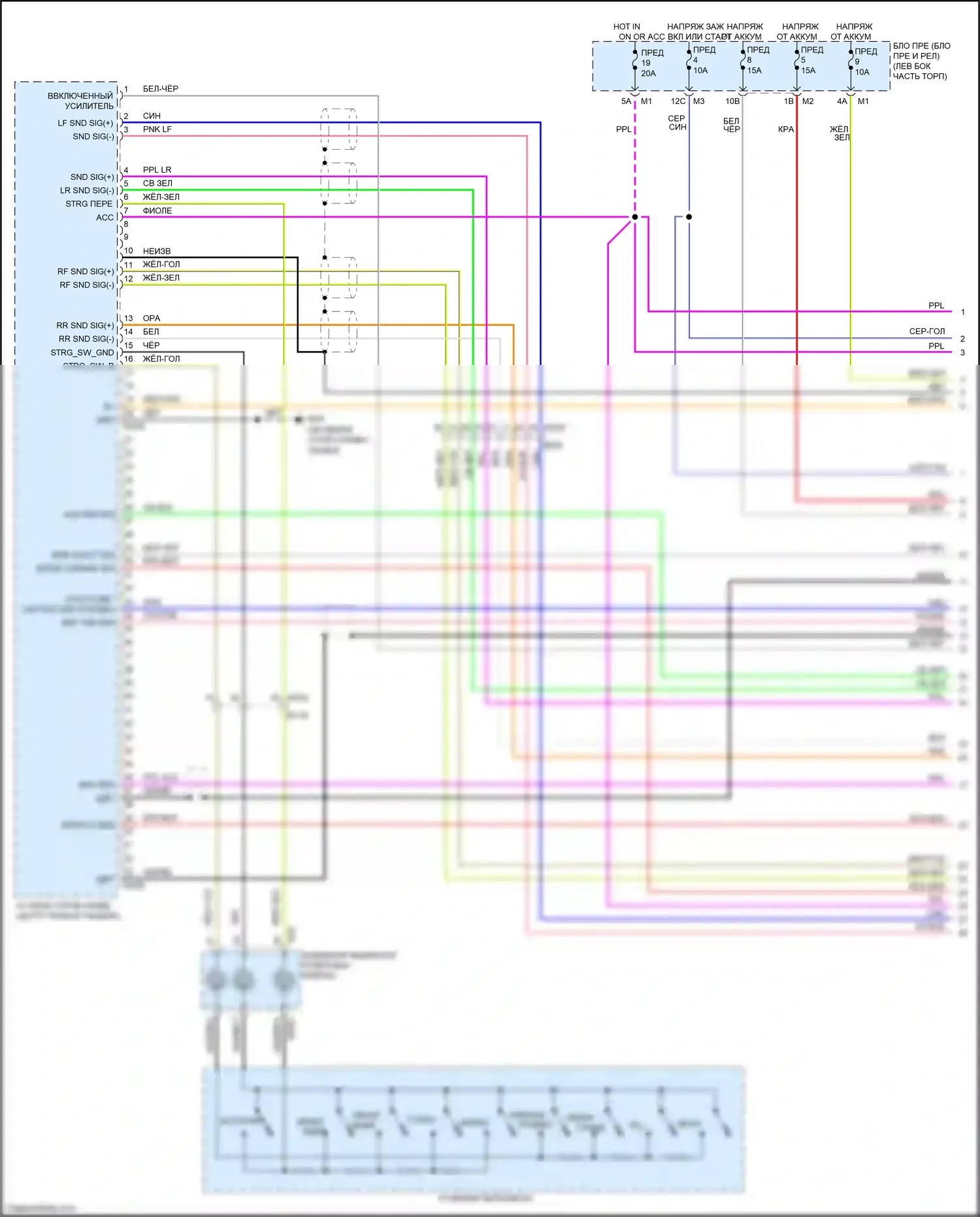 QX56 Infiniti II (2010-2013): Электросхема навигации, 13 динамиков (1 из 7) 