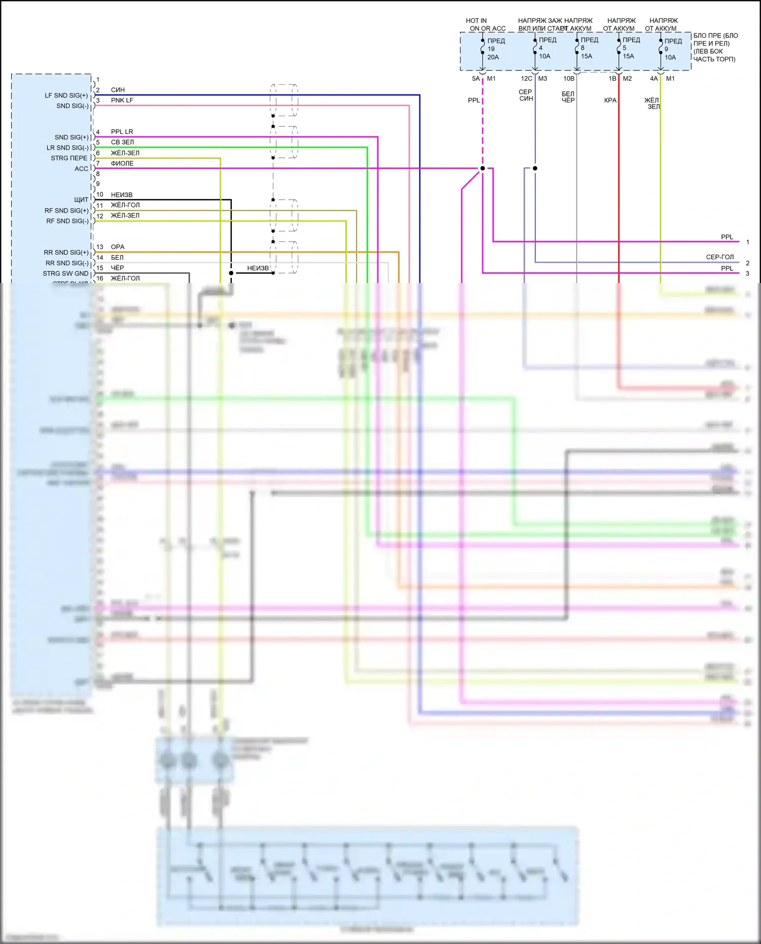 QX56 Infiniti II (2010-2013): Электросхема навигации, 15 динамиков (1 из 8) 