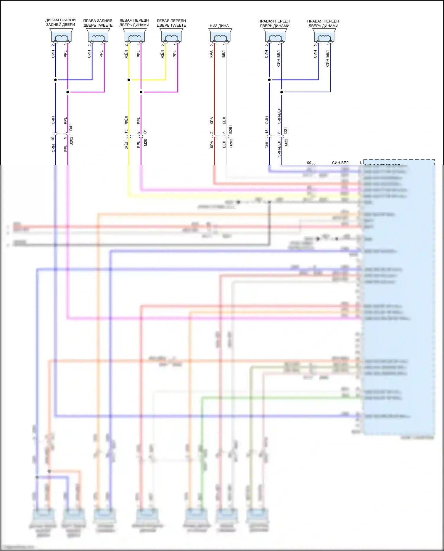 QX56 Infiniti II (2010-2013): Электросхема навигации, 15 динамиков (8 из 8) 