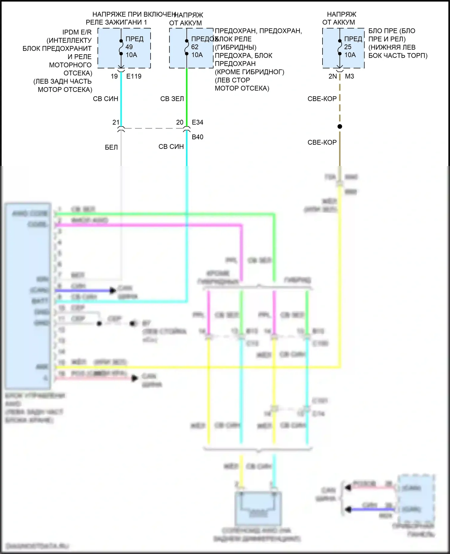 QX60 Infiniti I рестайлинг (2016-2021): 3,5л, электросхема awd 