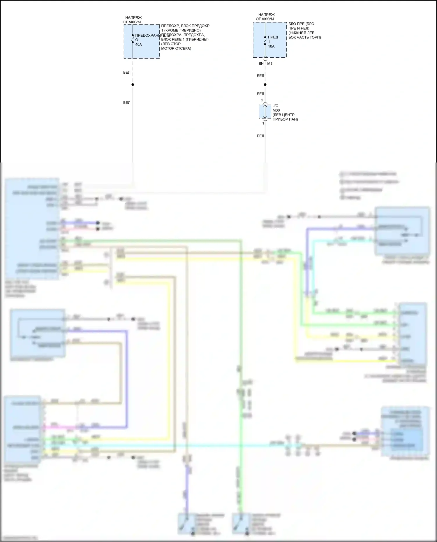 QX60 Infiniti I рестайлинг (2016-2021): Электросхема складной крыши/люка 