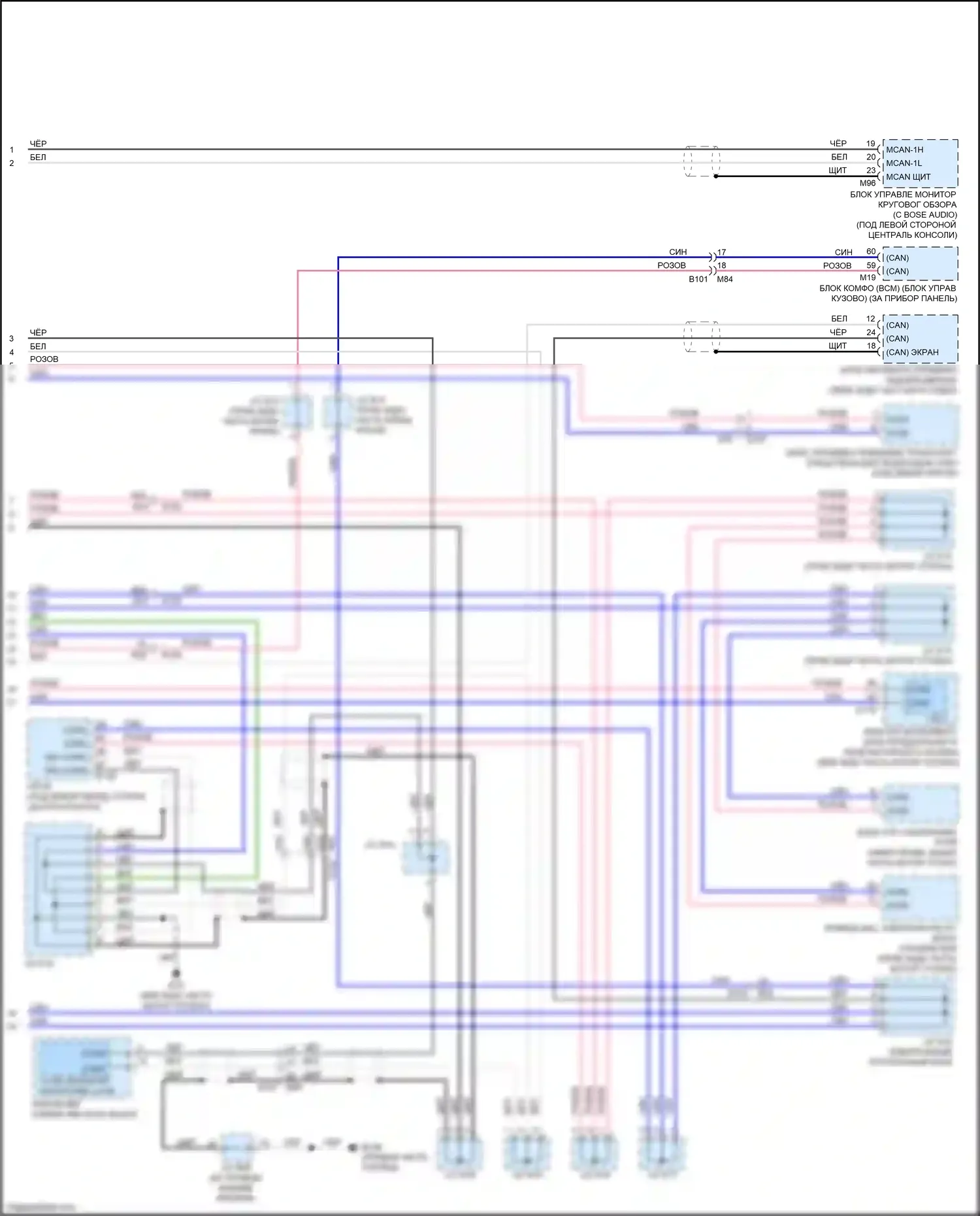 QX60 Infiniti I (2013-2016): Can шина электросхема, гибрид без памяти (3 из 3) 