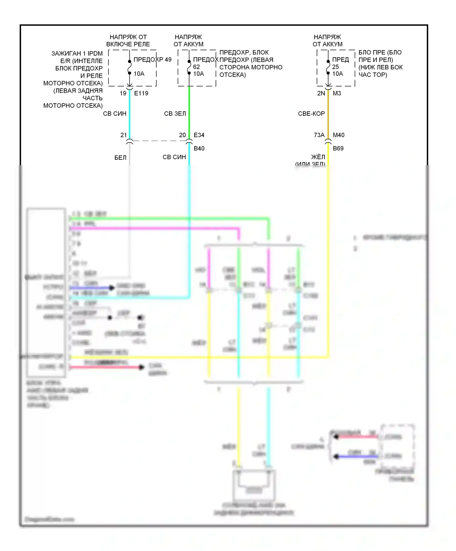 QX60 Infiniti I (2013-2016): 2.5л гибрид, awd электросхема 