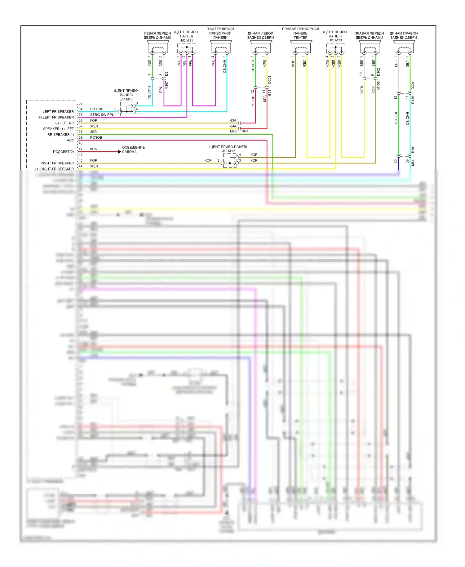 QX60 Infiniti I (2013-2016): Базовая магнитола электросхема, за исключением гибридной (1 из 4) 