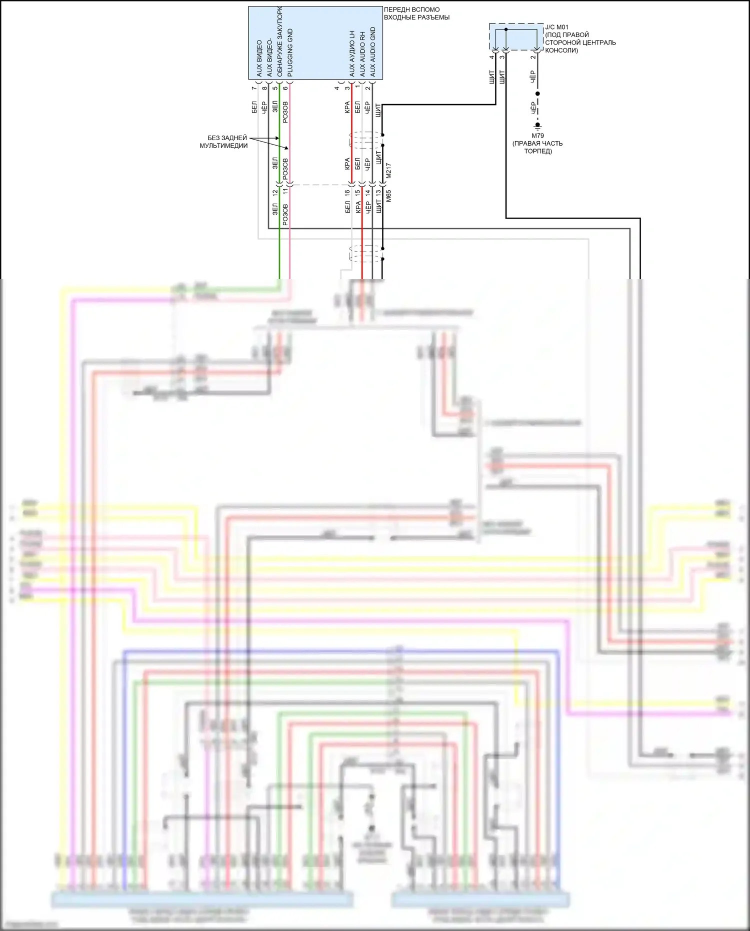 QX60 Infiniti I (2013-2016): Электросхема навигации, кроме гибридной с окружением (10 из 13) 