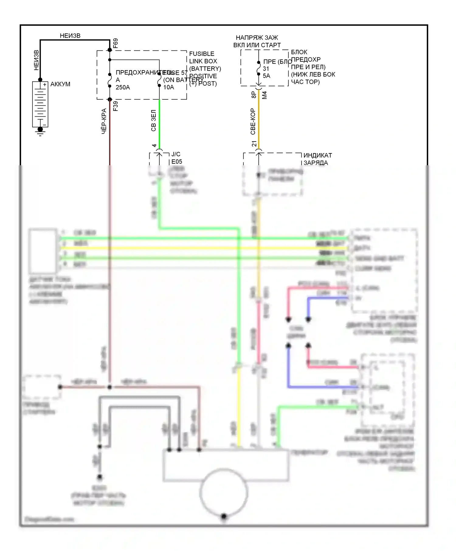 QX60 Infiniti I (2013-2016): Электросхема генератора 