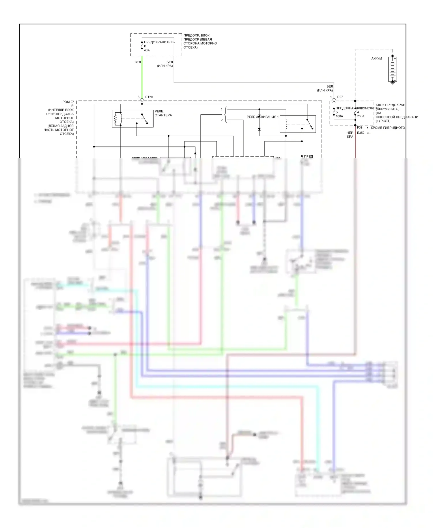 QX60 Infiniti I (2013-2016): Электросхема стартера 