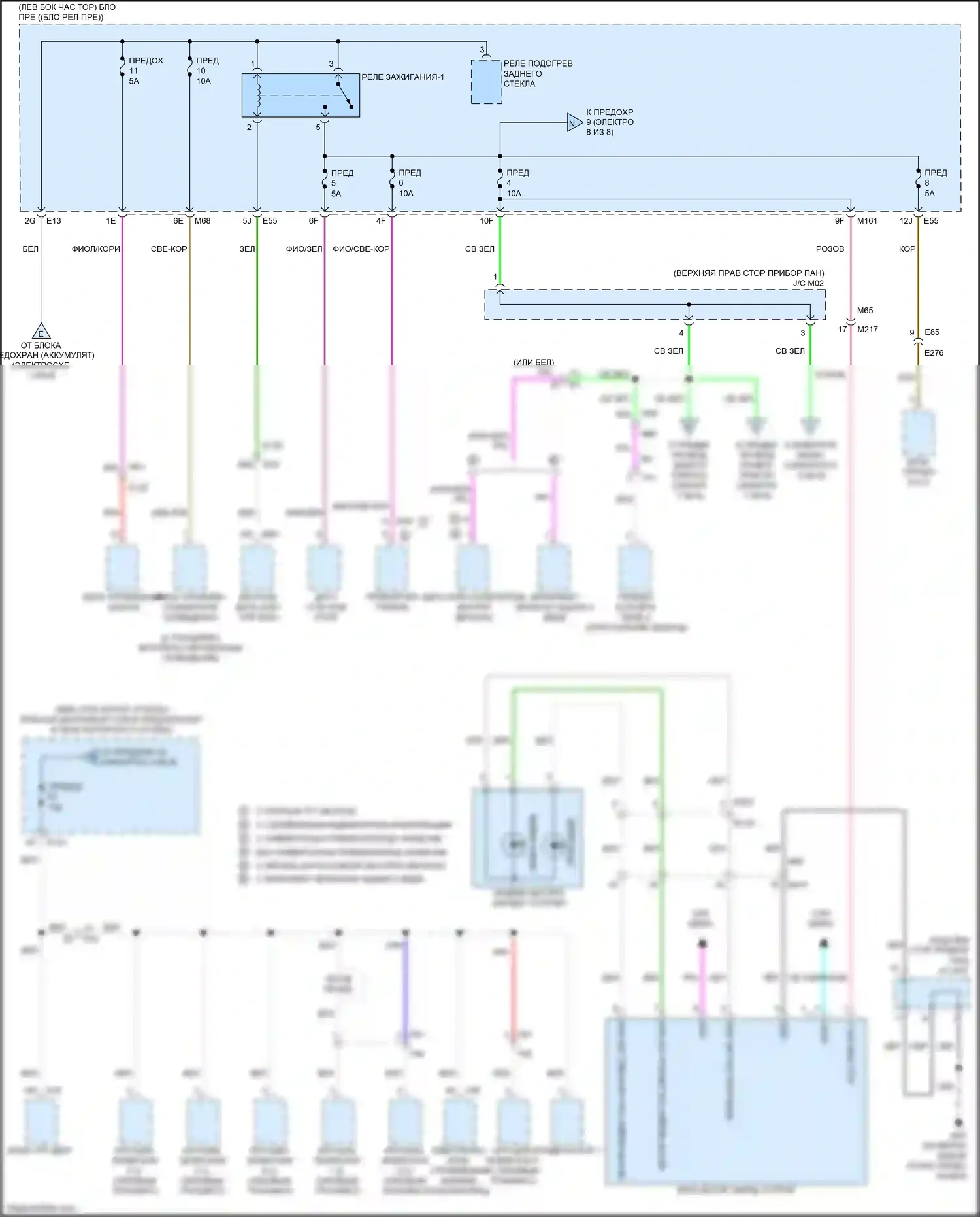 QX60 Infiniti II (2021-2024): Электросхема блока предохранителей реле (3 из 8) 