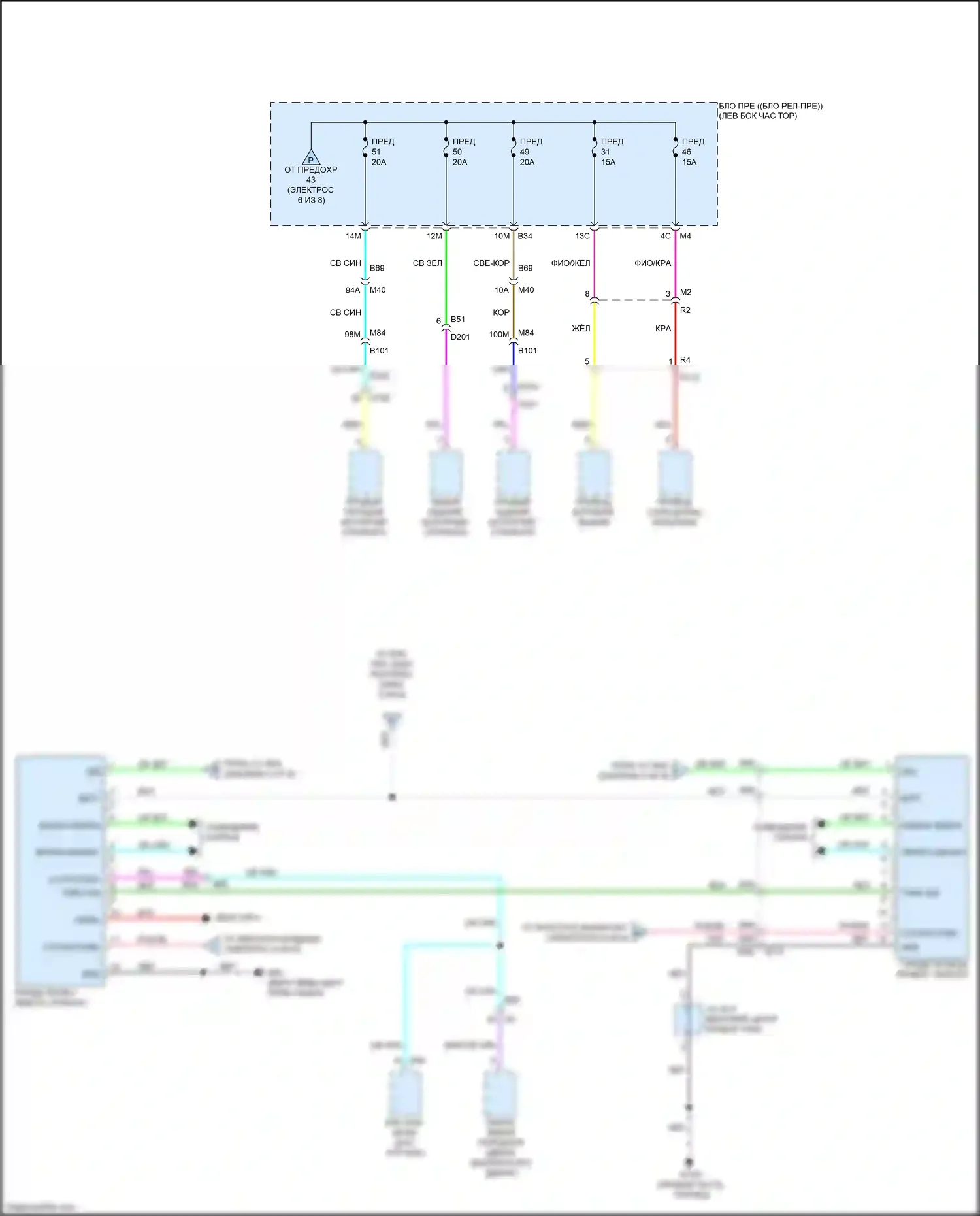 QX60 Infiniti II (2021-2024): Электросхема блока предохранителей реле (7 из 8) 