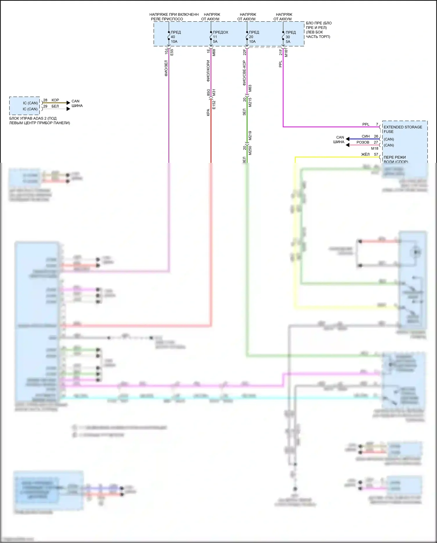 QX60 Infiniti II (2021-2024): Электросхема электронной подвески 