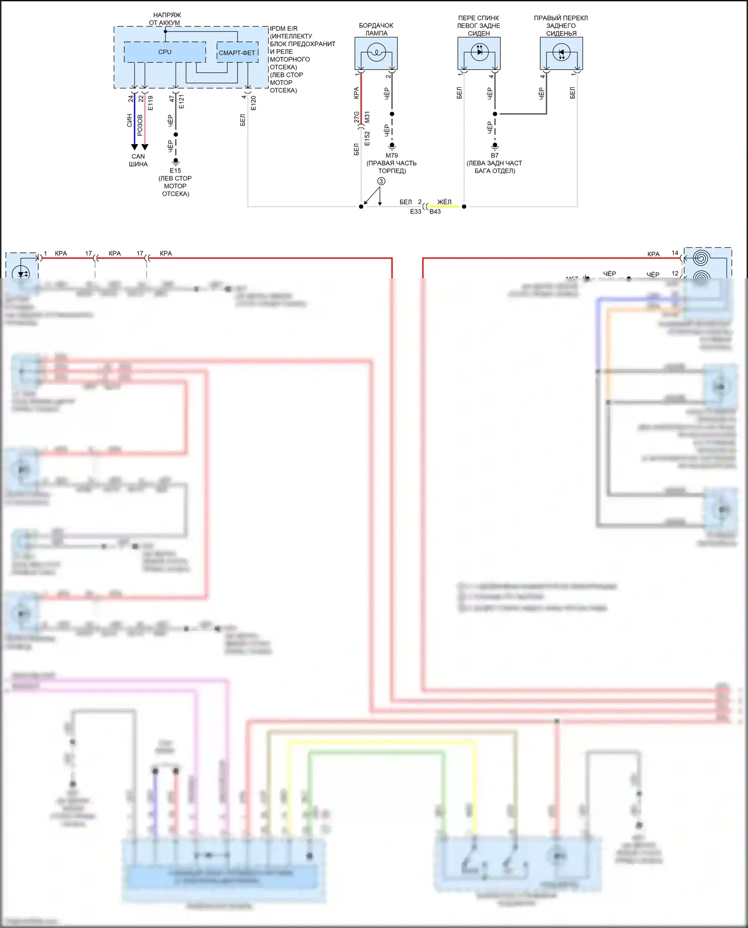 QX60 Infiniti II (2021-2024): Электросхема подсветки приборной панели (2 из 3) 