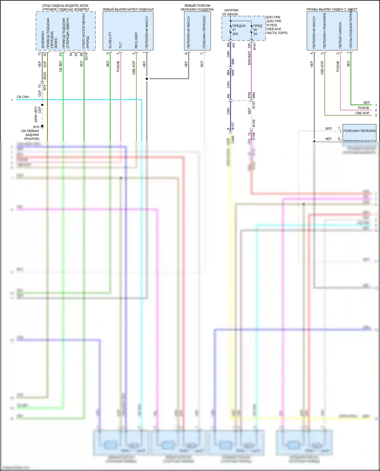 QX60 Infiniti II (2021-2024): Электросхема сиденья памяти (2 из 3) 