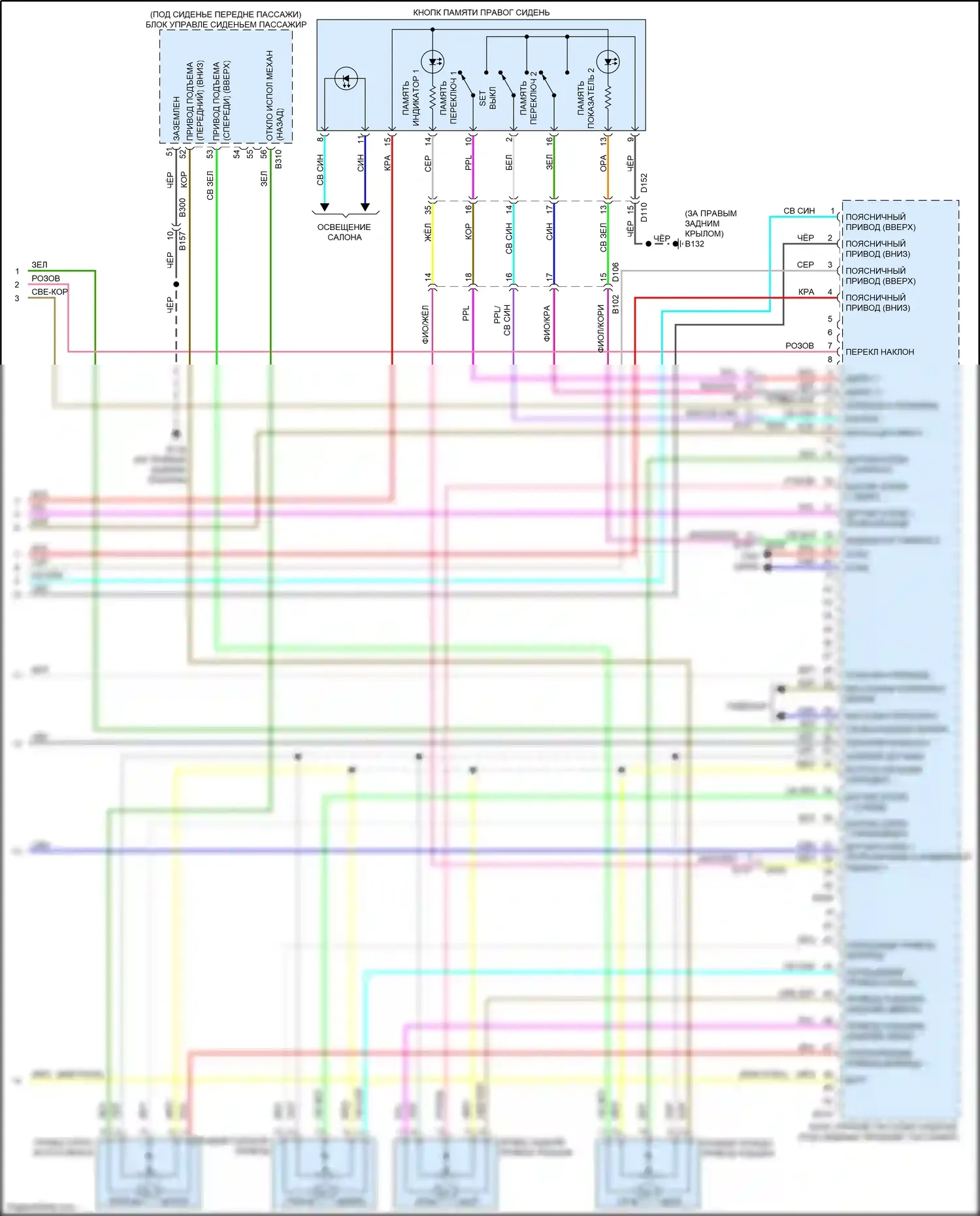 QX60 Infiniti II (2021-2024): Электросхема сиденья памяти (3 из 3) 