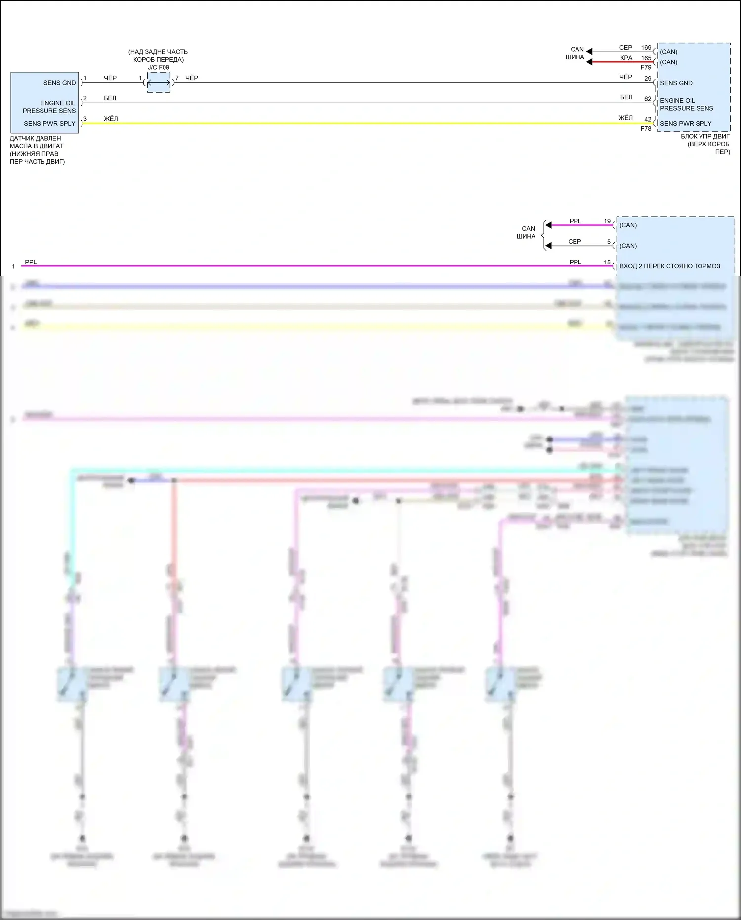 QX60 Infiniti II (2021-2024): Электросхема приборной панели (3 из 3) 