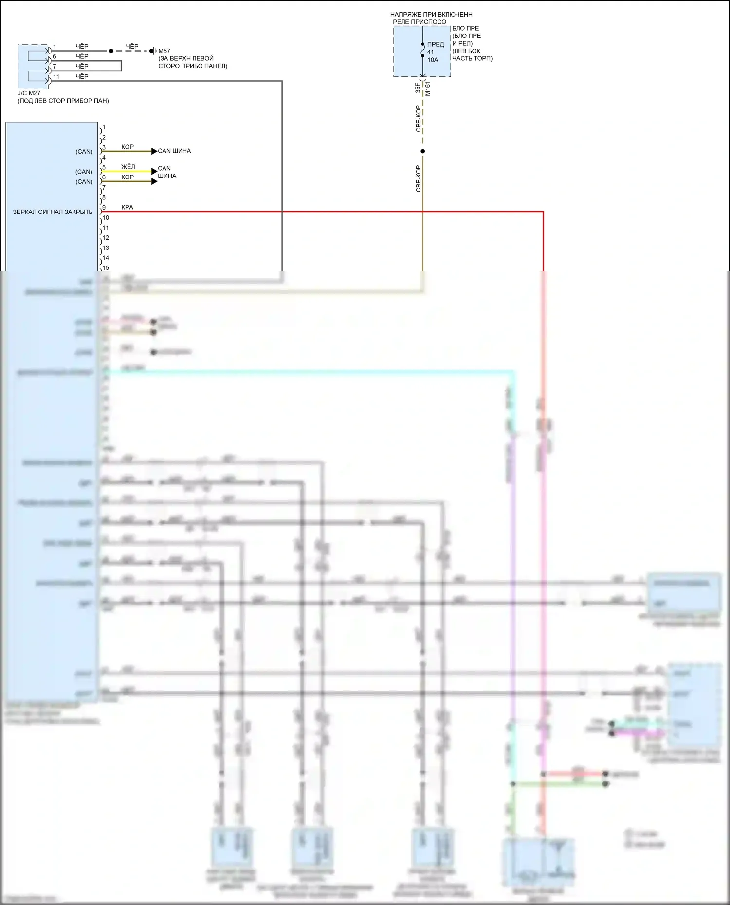 QX60 Infiniti II (2021-2024): Электросхема камеры кругового обзора 