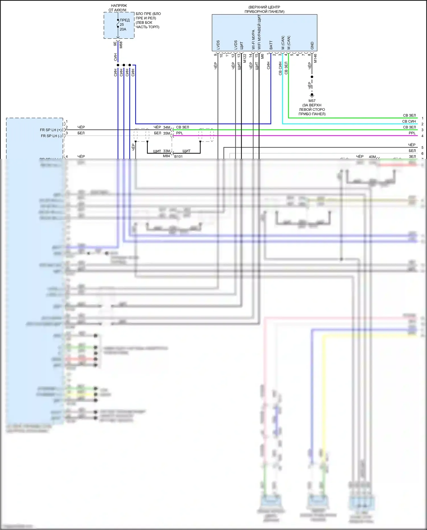 QX60 Infiniti II (2021-2024): Электросхема навигации, без bose (1 из 5) 