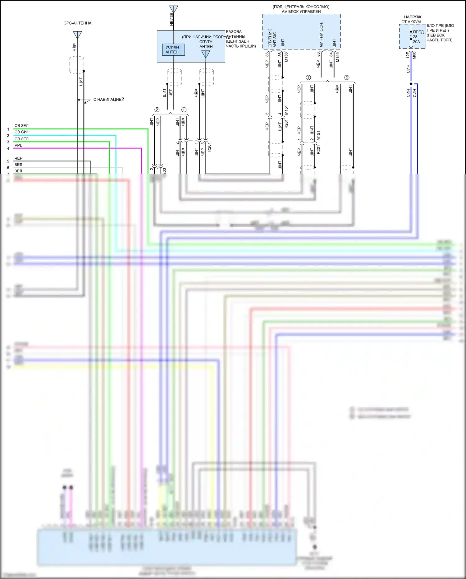 QX60 Infiniti II (2021-2024): Электросхема навигации, без bose (2 из 5) 