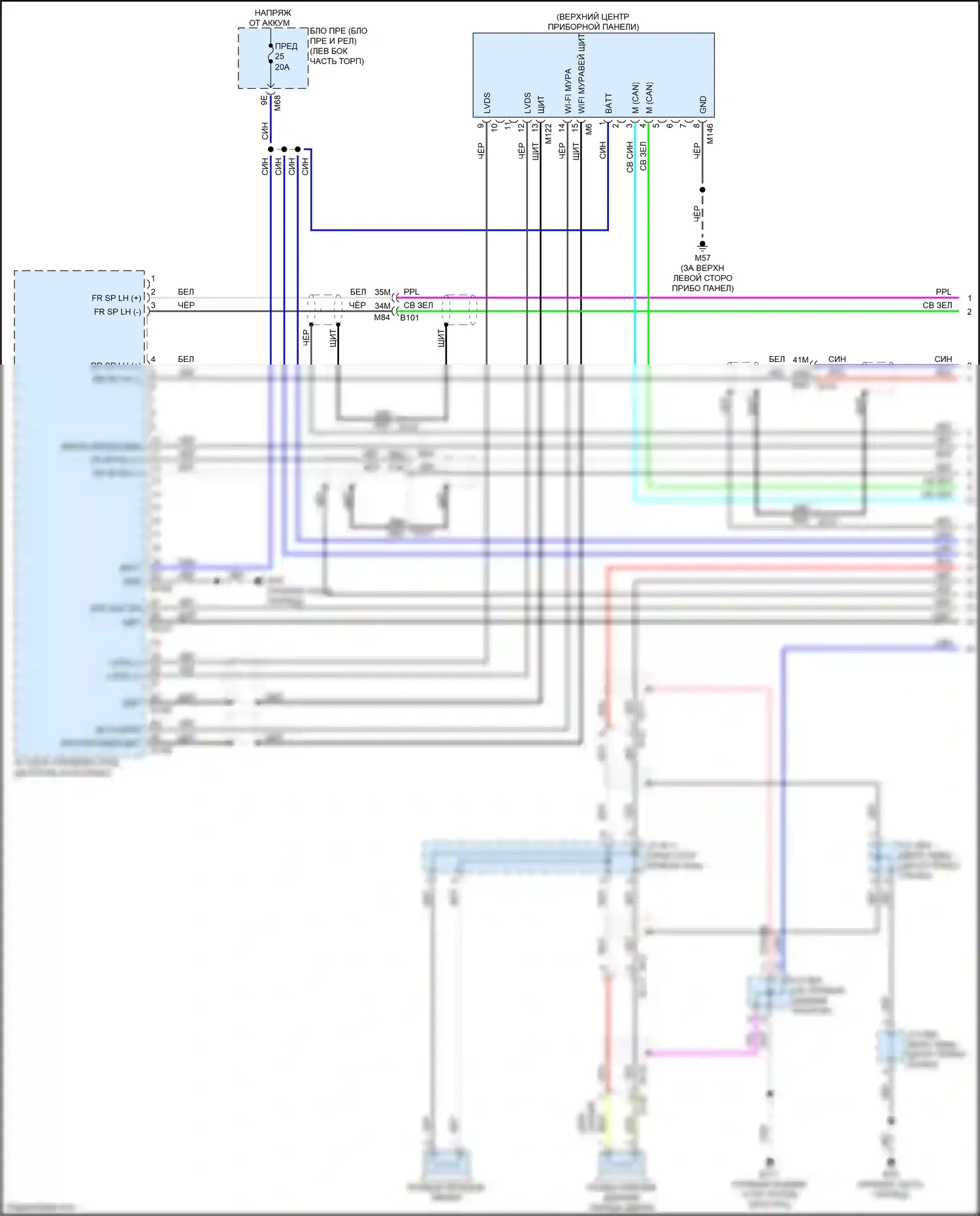 QX60 Infiniti II (2021-2024): Электросхема навигации, с bose (1 из 6) 