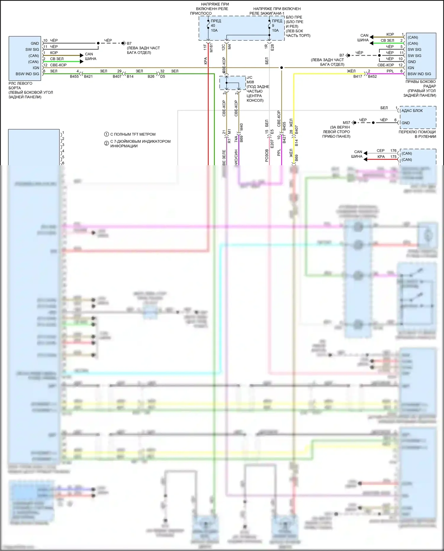 QX60 Infiniti II (2021-2024): Электросхема системы помощи водителю 