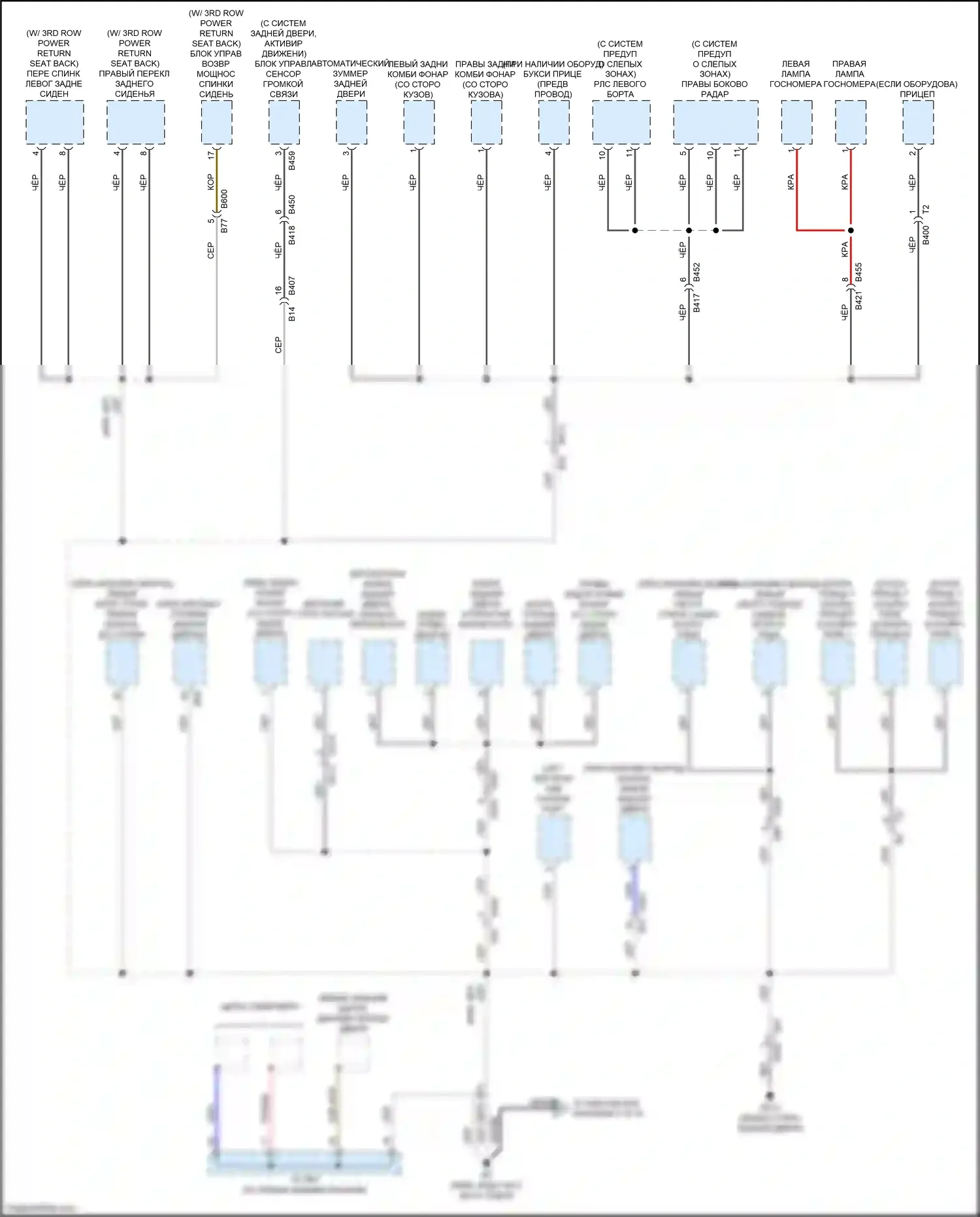 QX60 Infiniti II (2021-2024): Электросхема разводки массы (1 из 6) 
