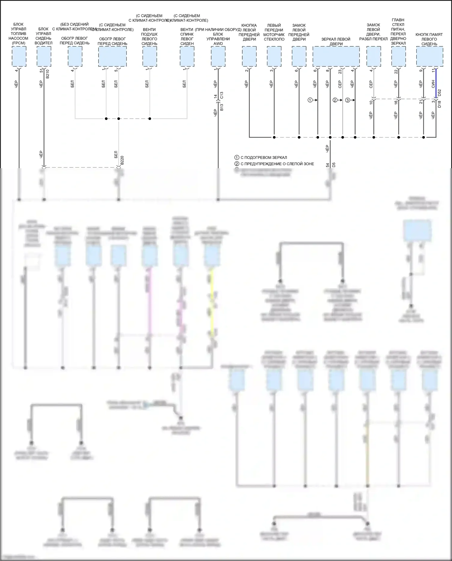 QX60 Infiniti II (2021-2024): Электросхема разводки массы (2 из 6) 
