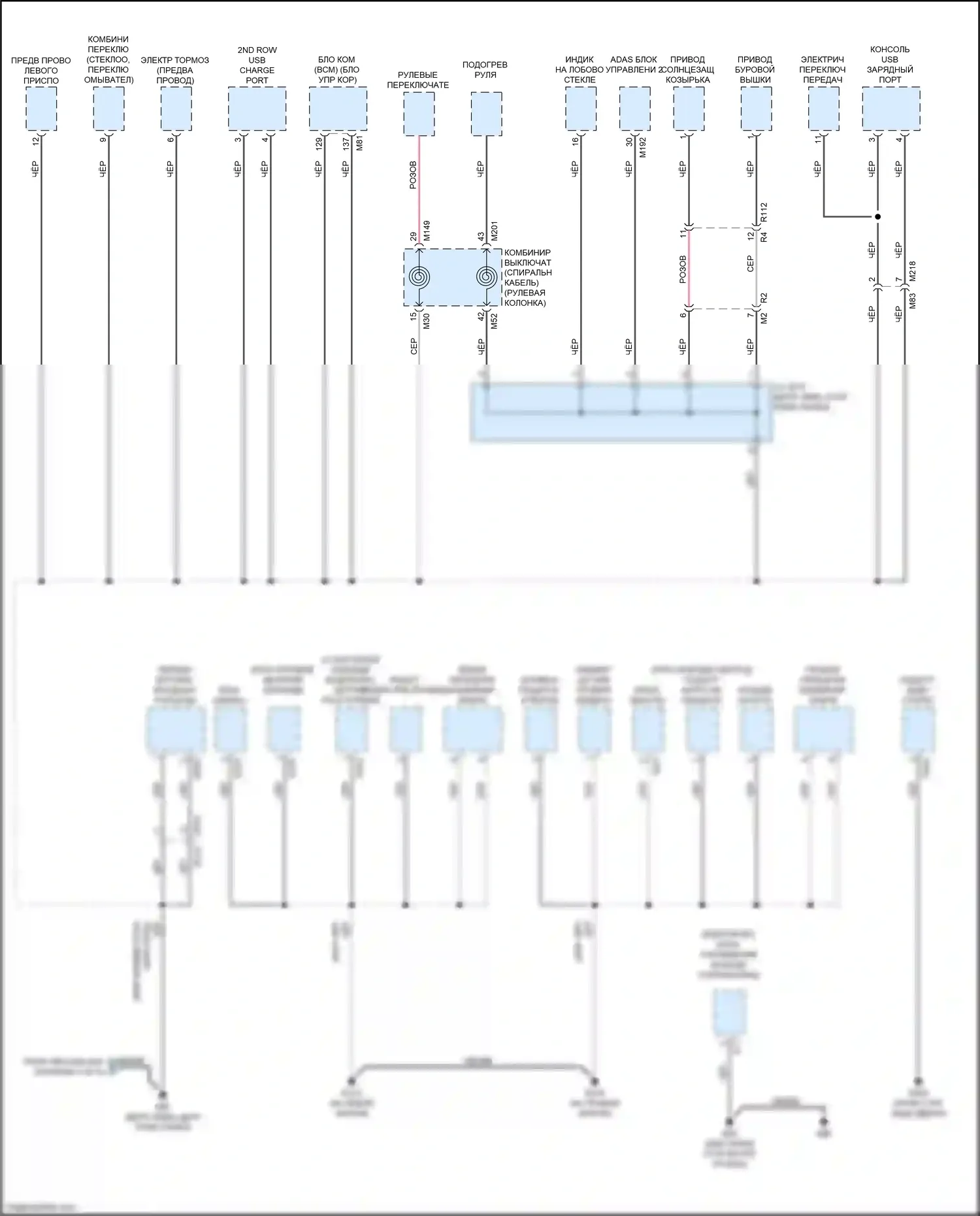 QX60 Infiniti II (2021-2024): Электросхема разводки массы (6 из 6) 