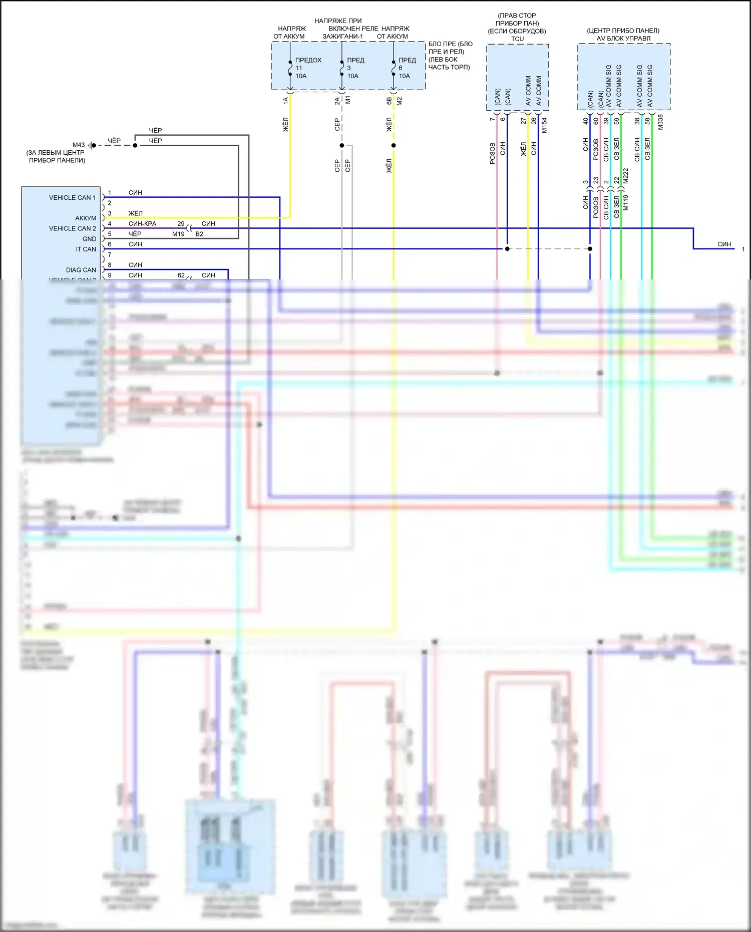 QX80 Infiniti I рестайлинг 2 (2017-2022): Can шина электросхема (1 из 3) 