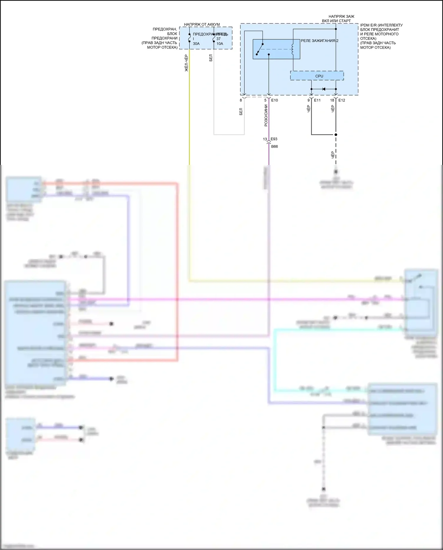 QX80 Infiniti I рестайлинг 2 (2017-2022): Электросхема электронной подвески 