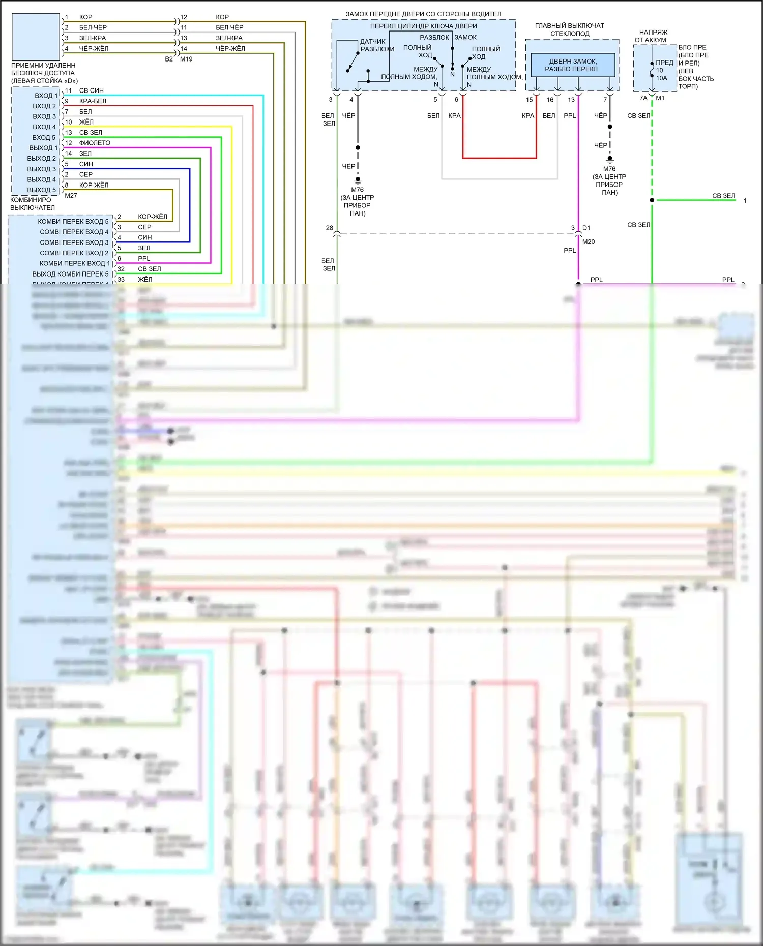 QX80 Infiniti I рестайлинг 2 (2017-2022): Электросхема освещения салона (1 из 2) 