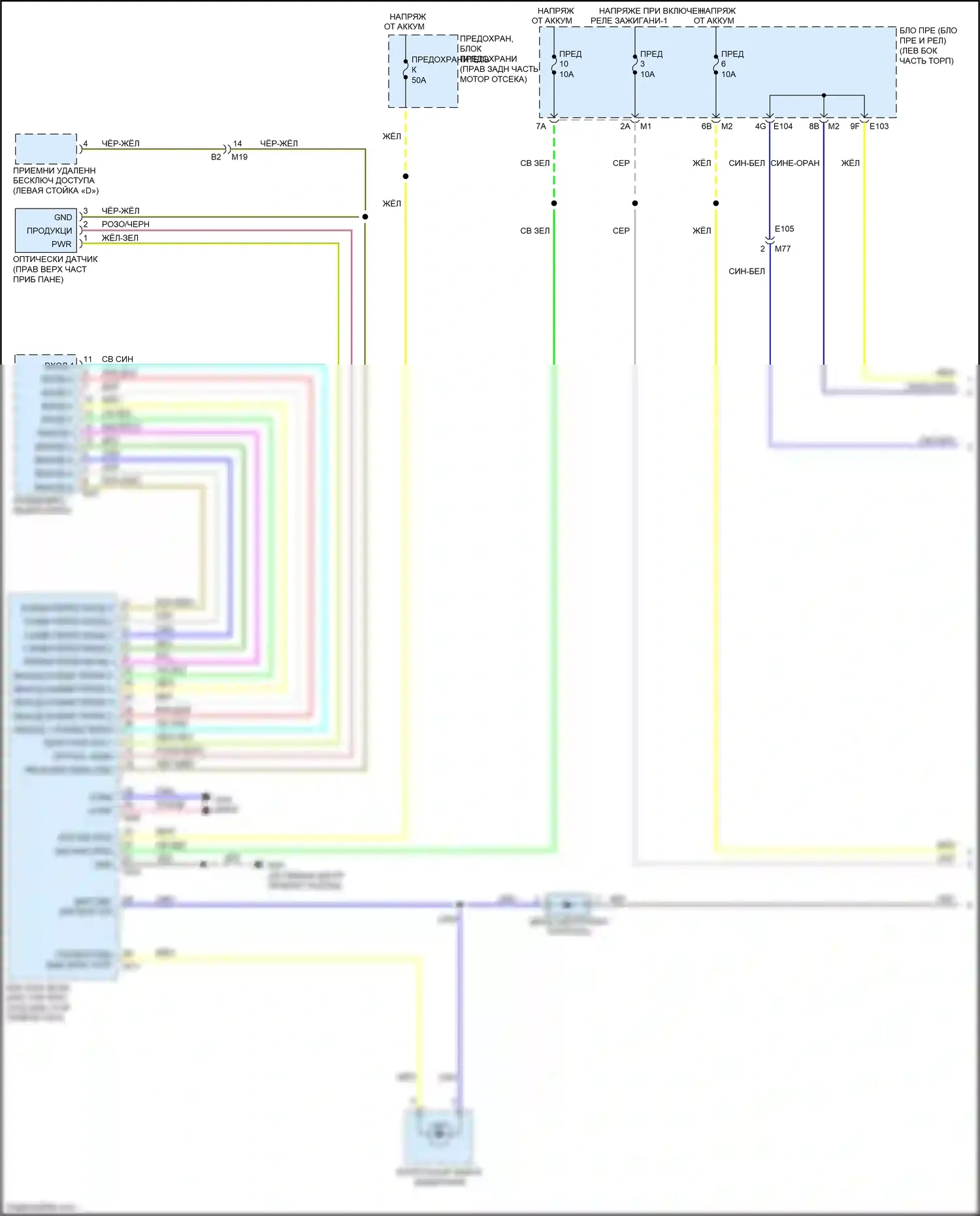QX80 Infiniti I рестайлинг 2 (2017-2022): Электросхема подсветки приборной панели (1 из 3) 