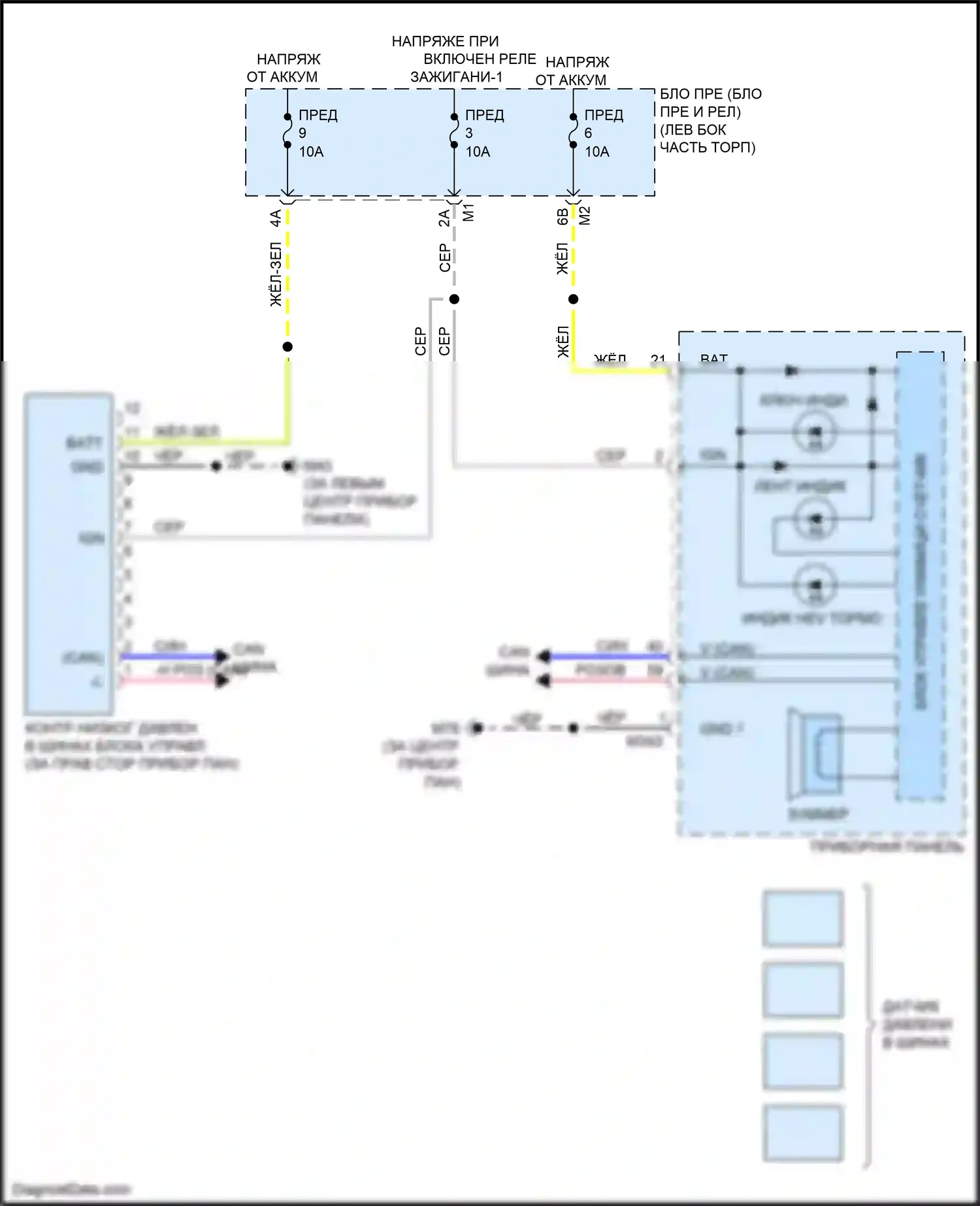 QX80 Infiniti I рестайлинг 2 (2017-2022): Электросхема контроля давления в шинах 