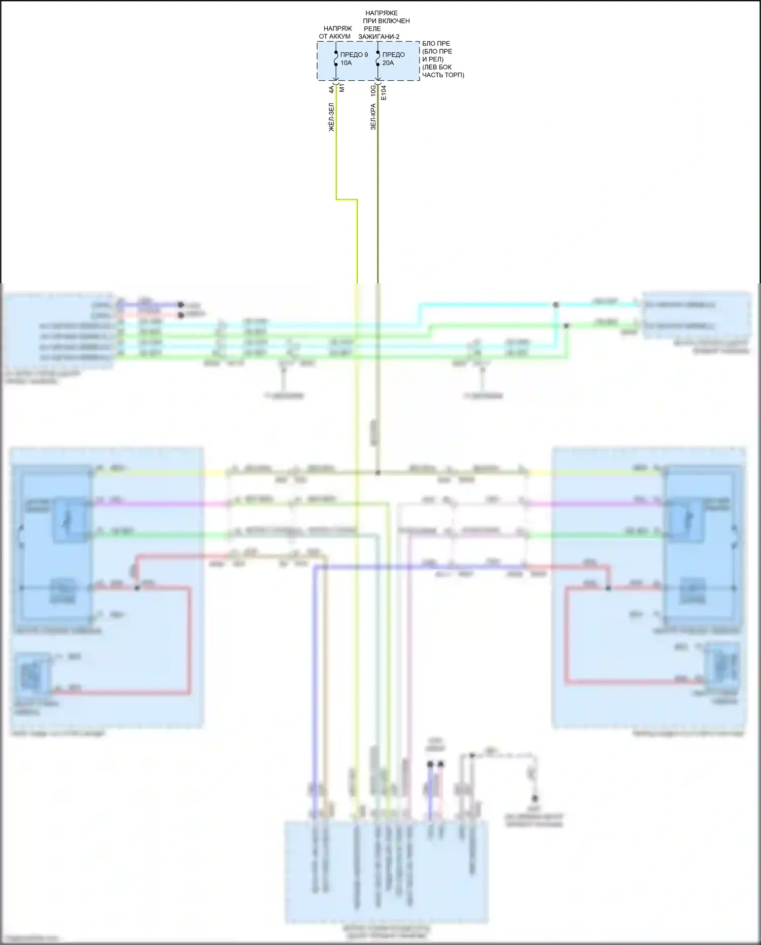 QX80 Infiniti I рестайлинг 2 (2017-2022): Электросхема передних обогреваемых сидений 