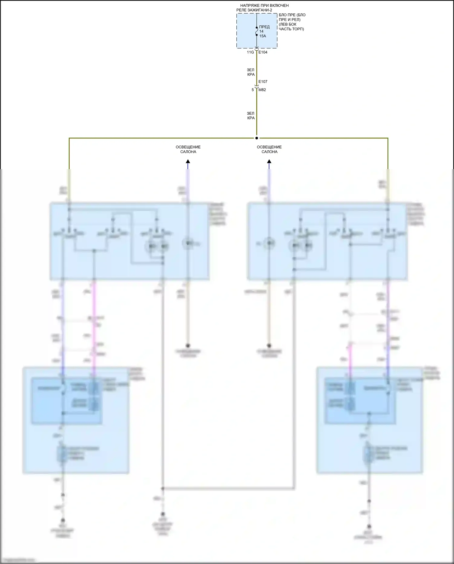 QX80 Infiniti I рестайлинг 2 (2017-2022): Электросхема задних обогреваемых сидений 