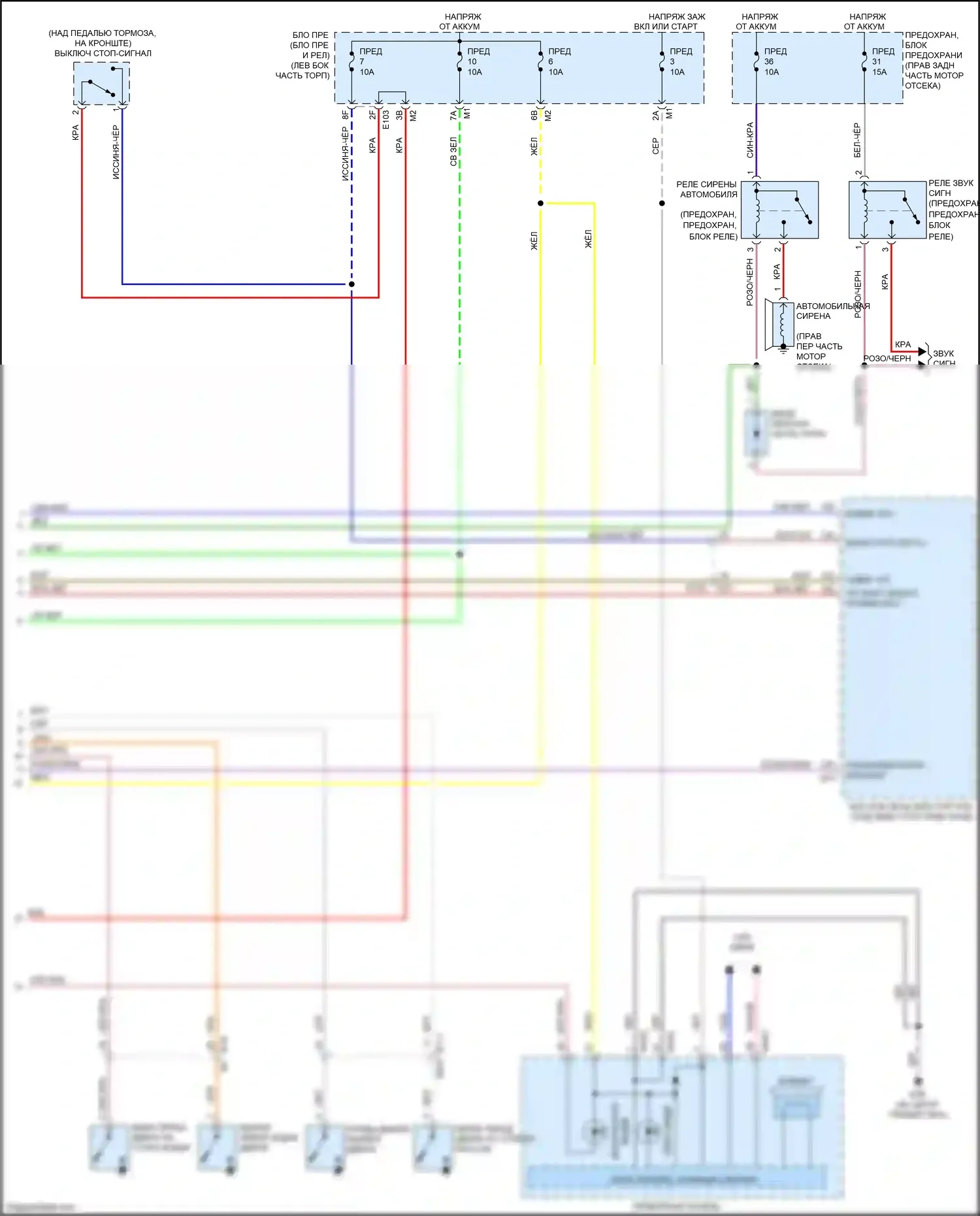 QX80 Infiniti I рестайлинг 2 (2017-2022): Электросхема защиты от взлома (4 из 4) 